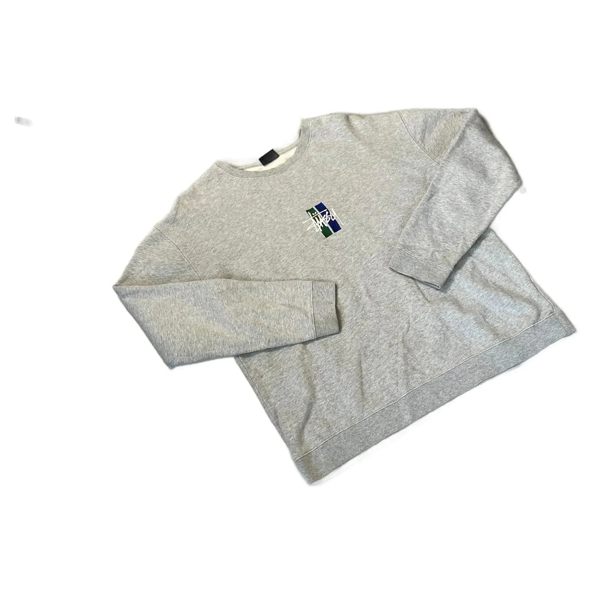 Grey Stussy Sweatshirt - L | The Streetwear Studio