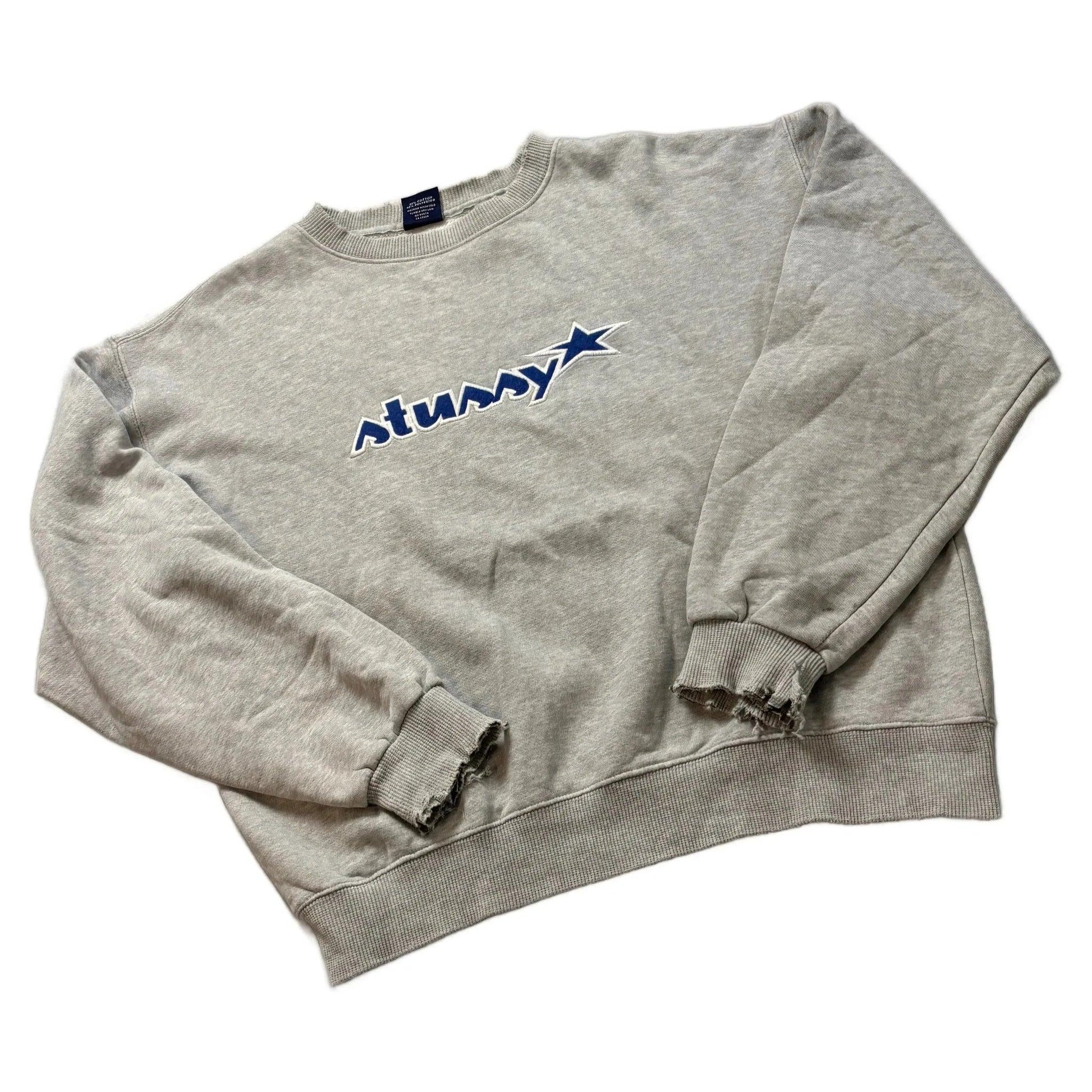 Grey Stussy Sweatshirt - M | The Streetwear Studio