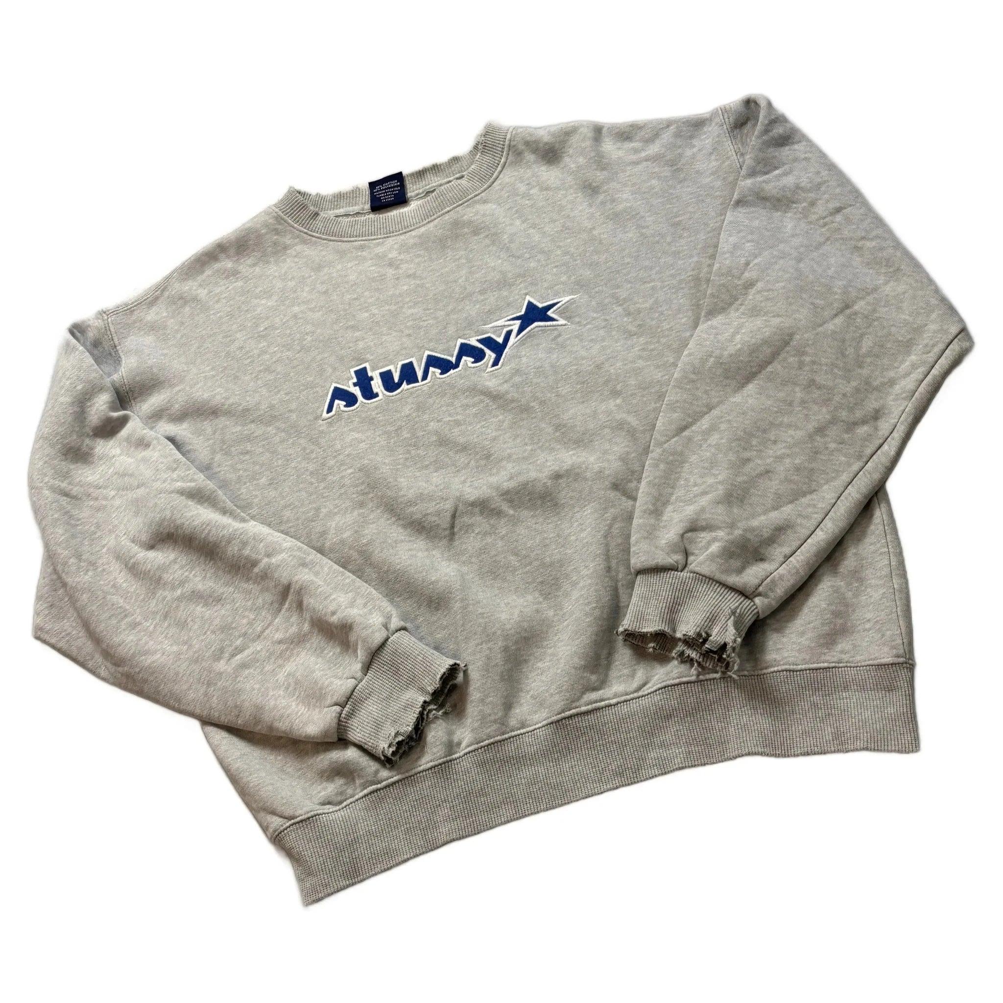 Grey Stussy Sweatshirt - M | The Streetwear Studio