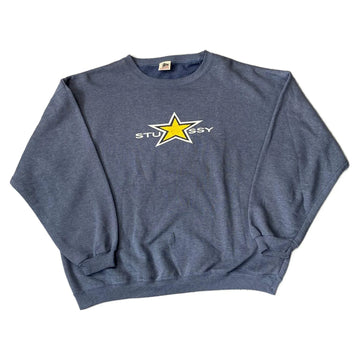 Grey Stussy Sweatshirt - XL | The Streetwear Studio