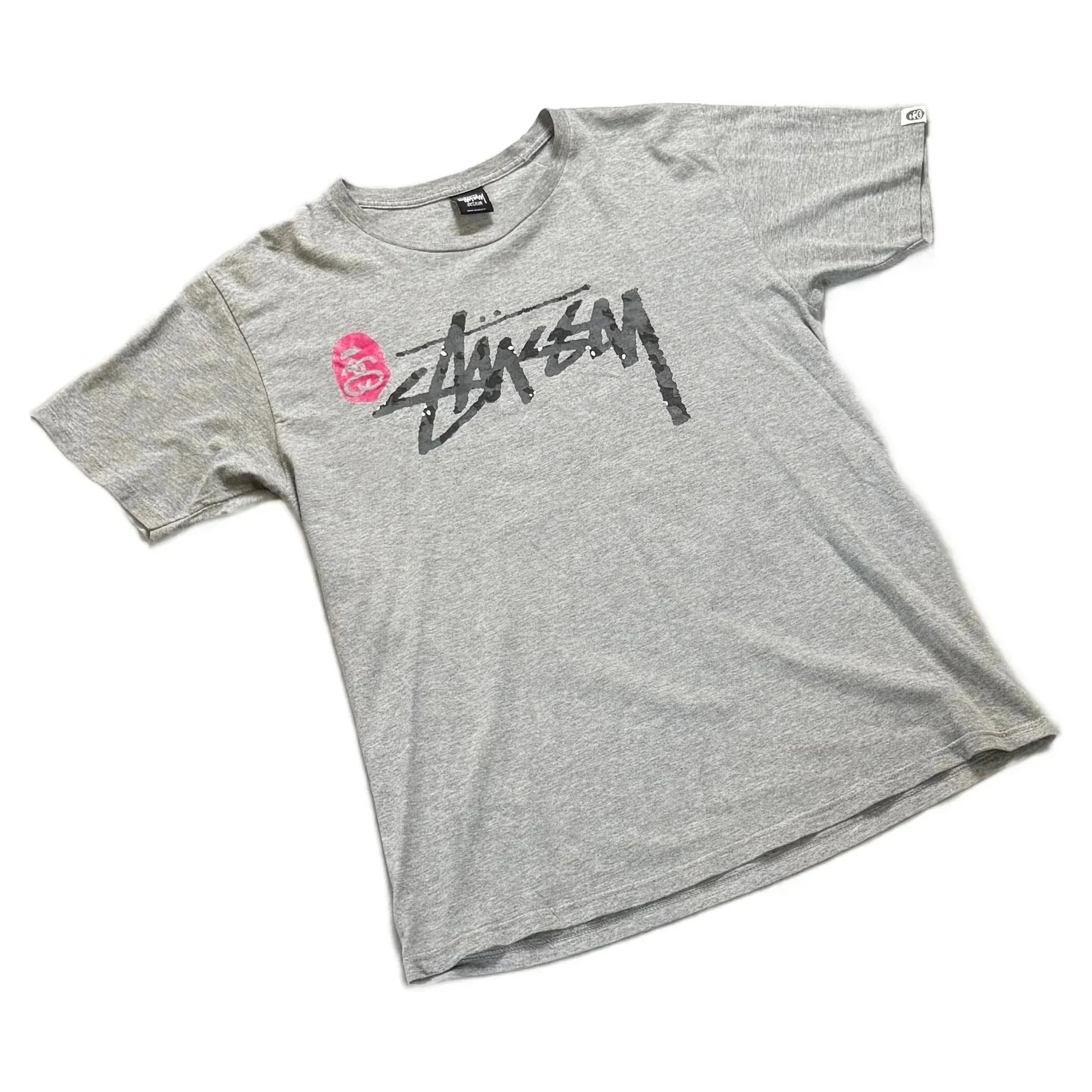 Grey Stussy x A Bathing Ape (BAPE) Tee - M | The Streetwear Studio