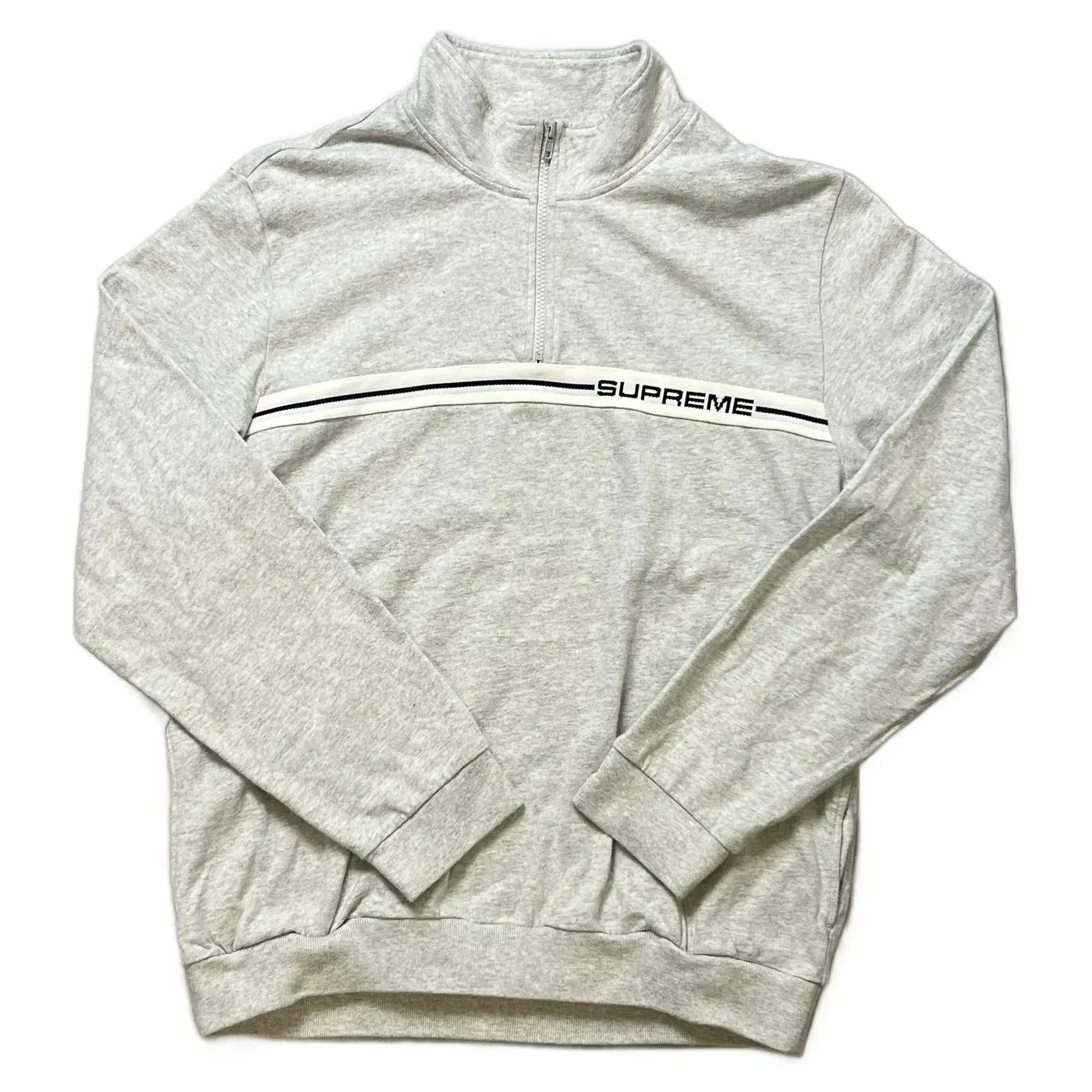 Grey Supreme 1/4 Zip Sweatshirt - XL | The Streetwear Studio