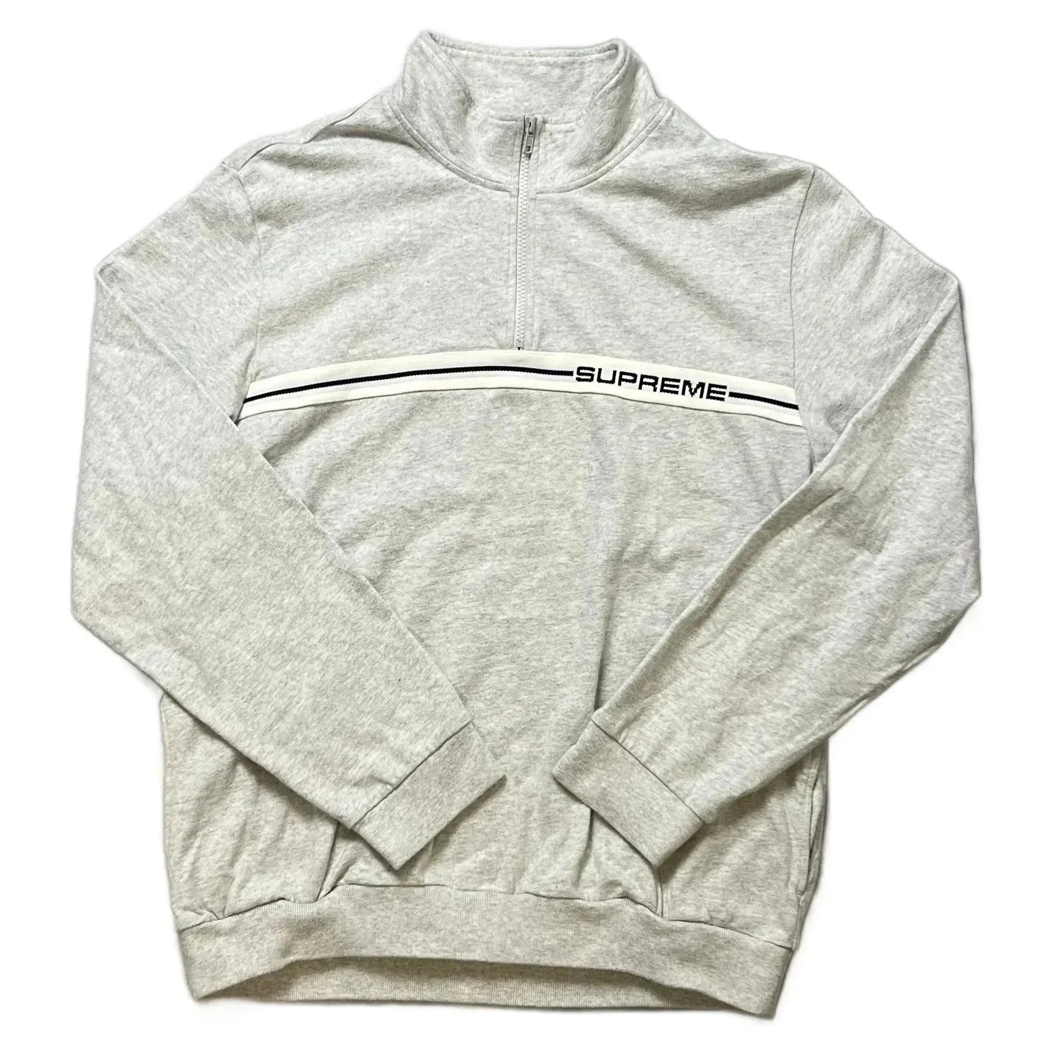Grey Supreme 1/4 Zip Sweatshirt - XL | The Streetwear Studio
