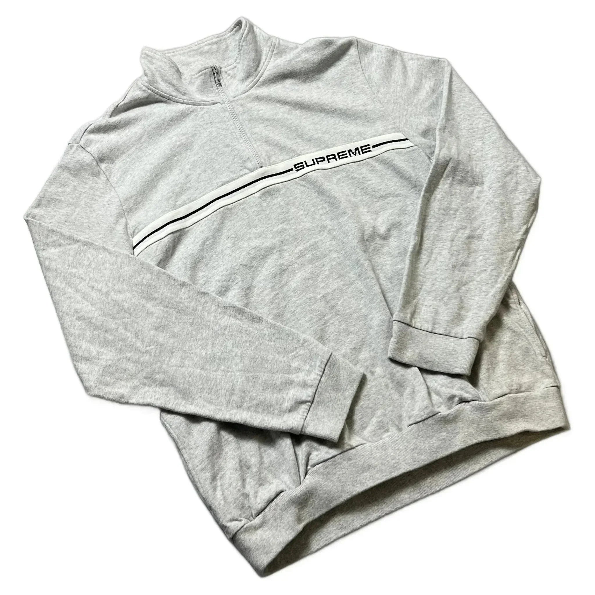 Grey Supreme 1/4 Zip Sweatshirt - XL | The Streetwear Studio