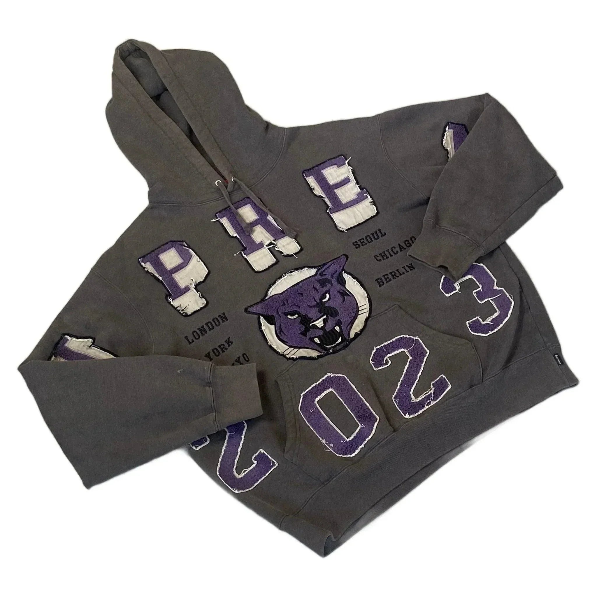 Grey Supreme Hoodie - S | The Streetwear Studio