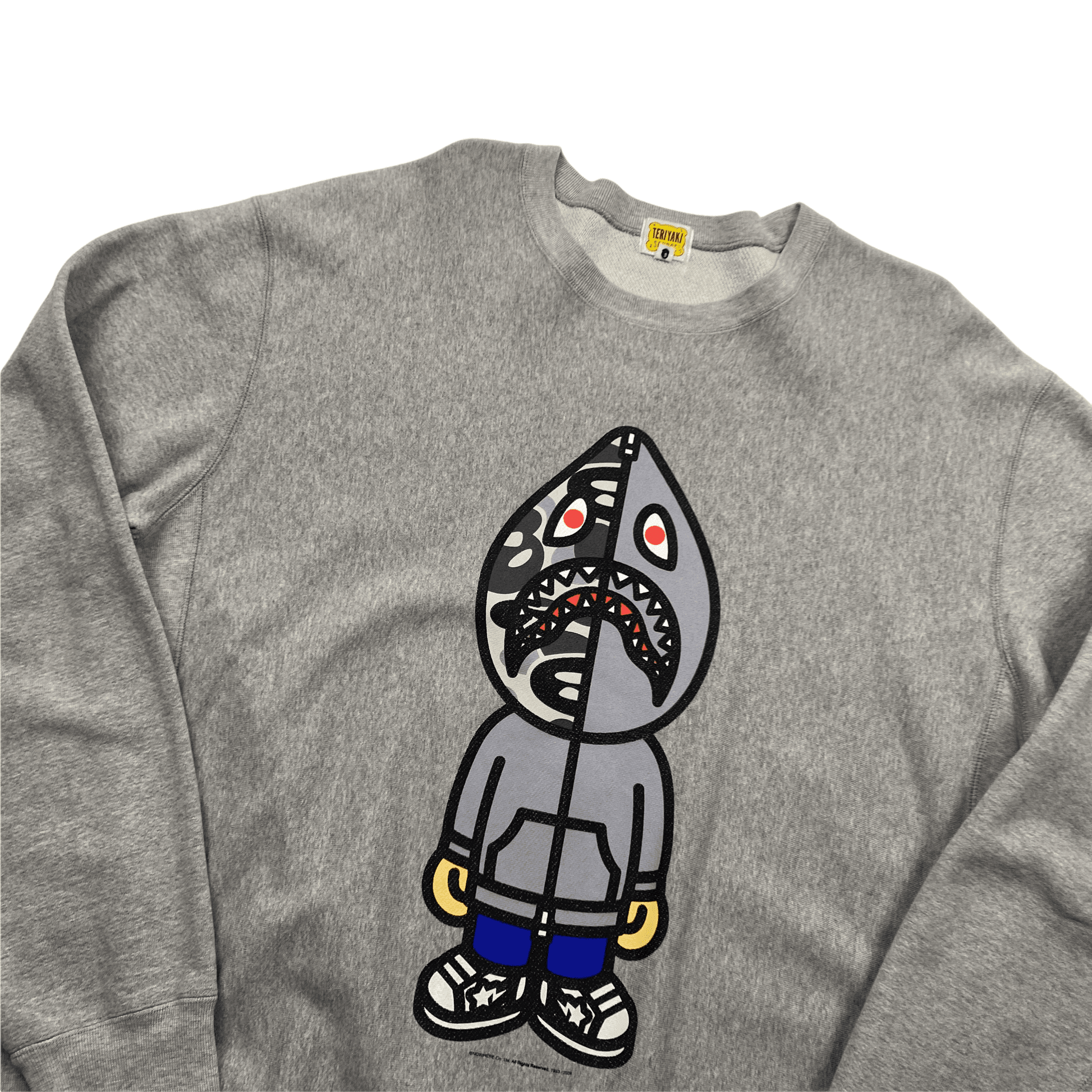 Grey Teriyaki Source x A Bathing Ape (BAPE) Sweatshirt - Large - The Streetwear Studio