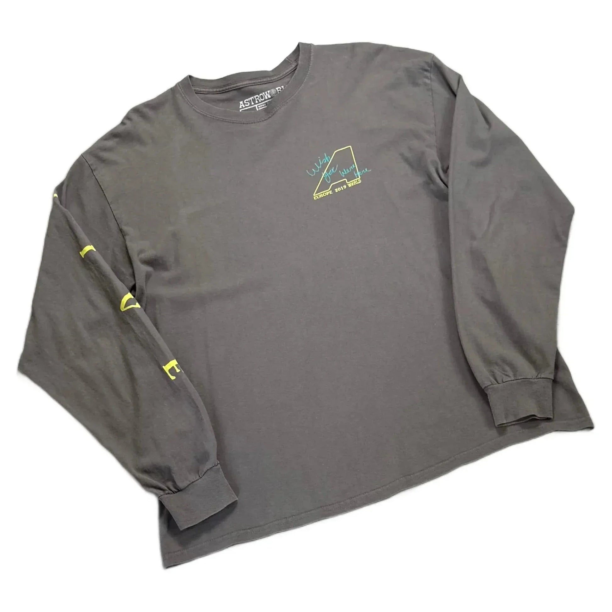 Grey Travis Scott Astroworld Long Sleeve Tee - XL | The Streetwear Studio