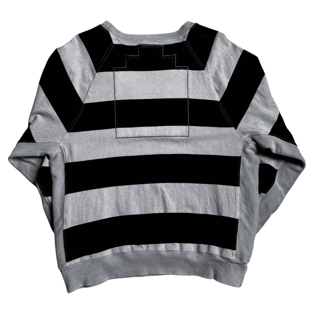 Navy Blue + Grey Striped Cav Empt Sweatshirt - M | The Streetwear Studio