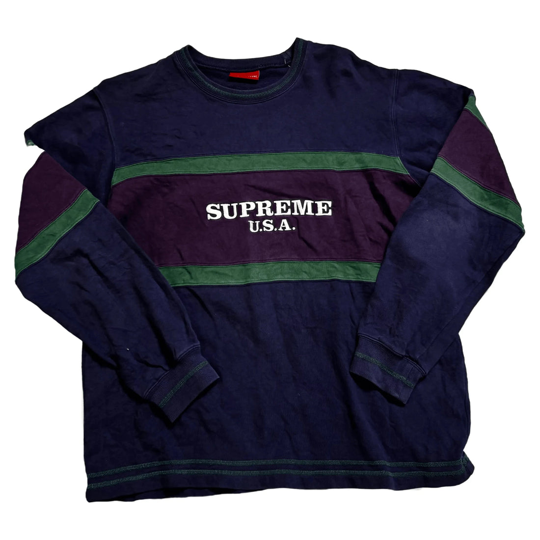 Navy Blue Supreme Sweatshirt - L | The Streetwear Studio