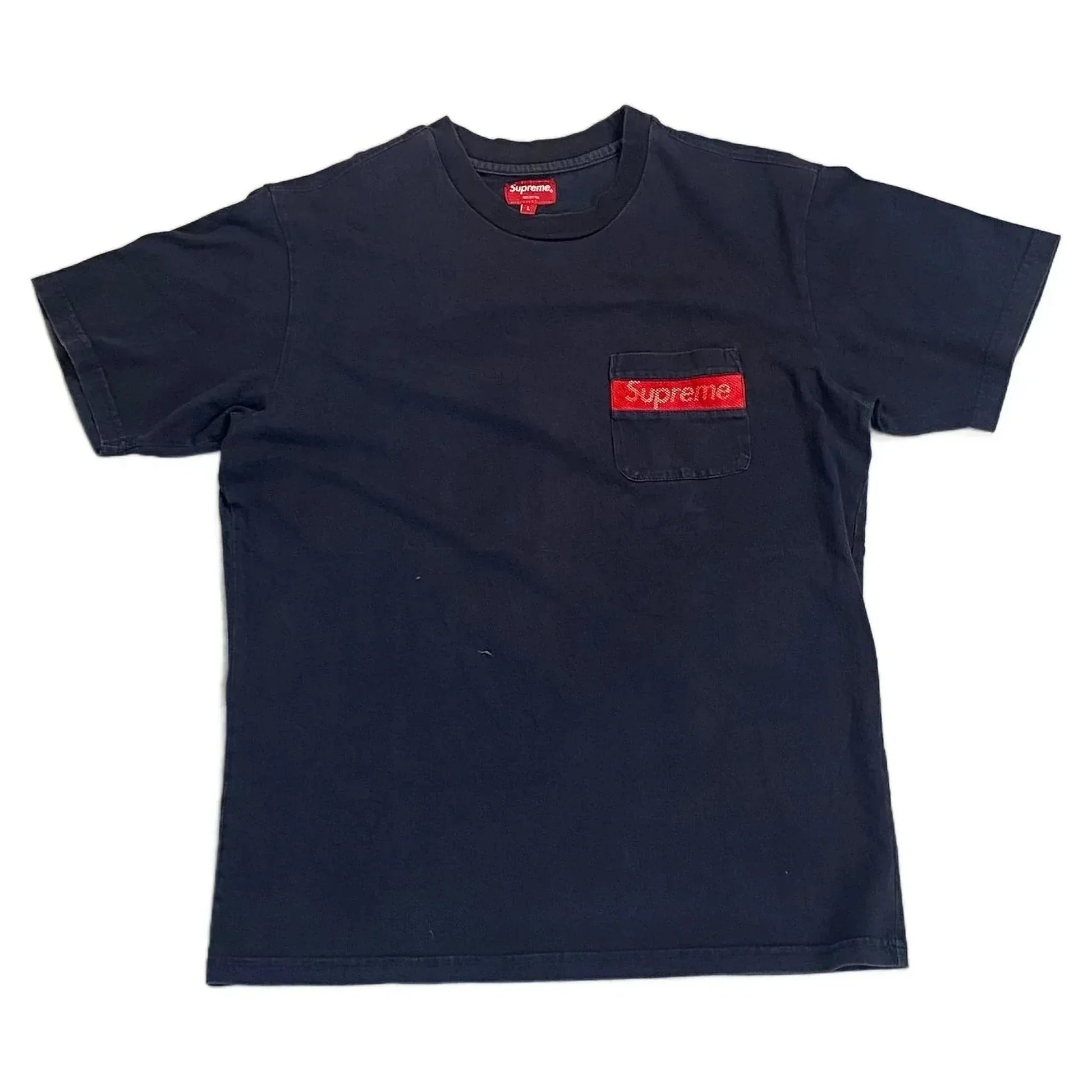Navy Blue Supreme Tee - L | The Streetwear Studio