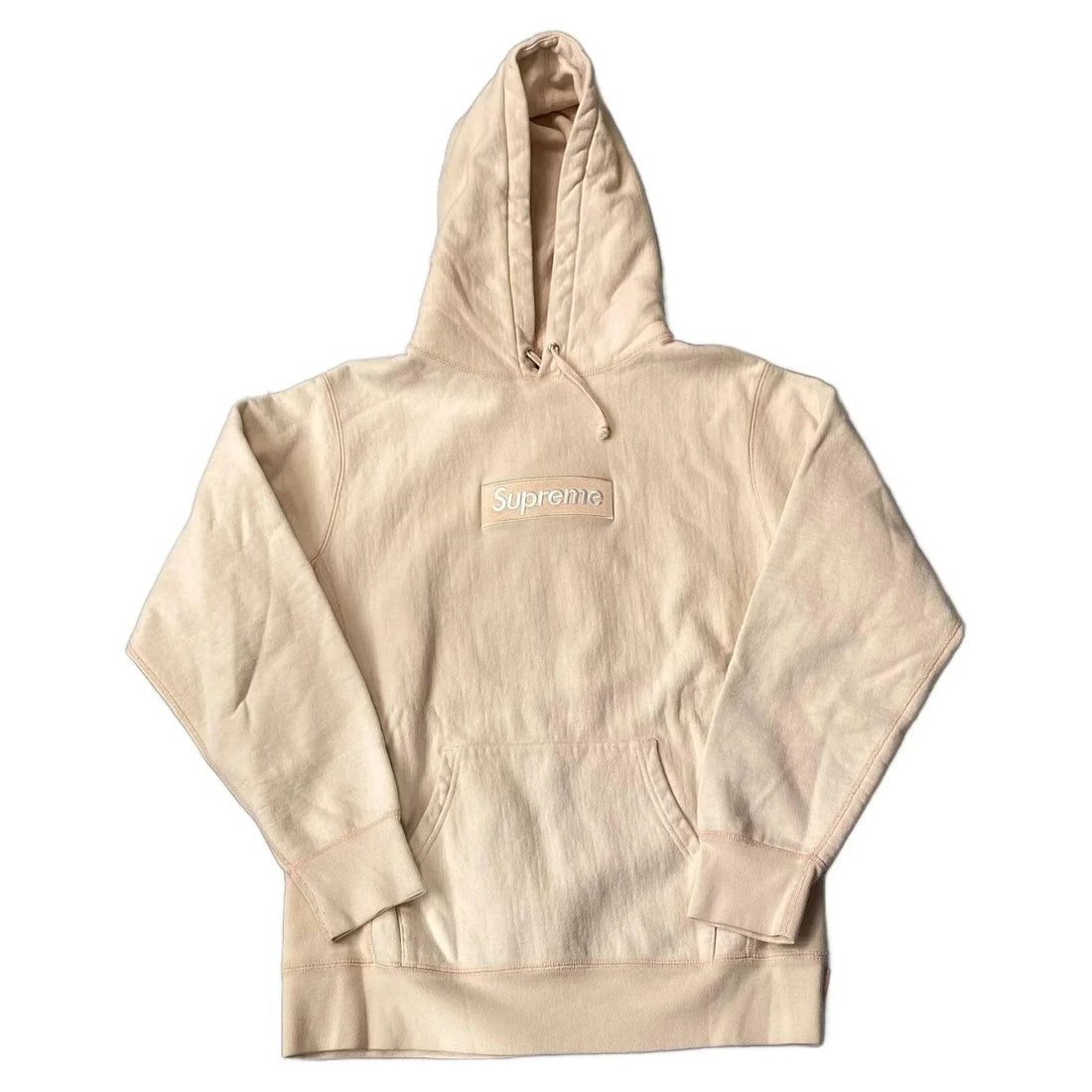 Peach Supreme Box Logo Hoodie - M | The Streetwear Studio
