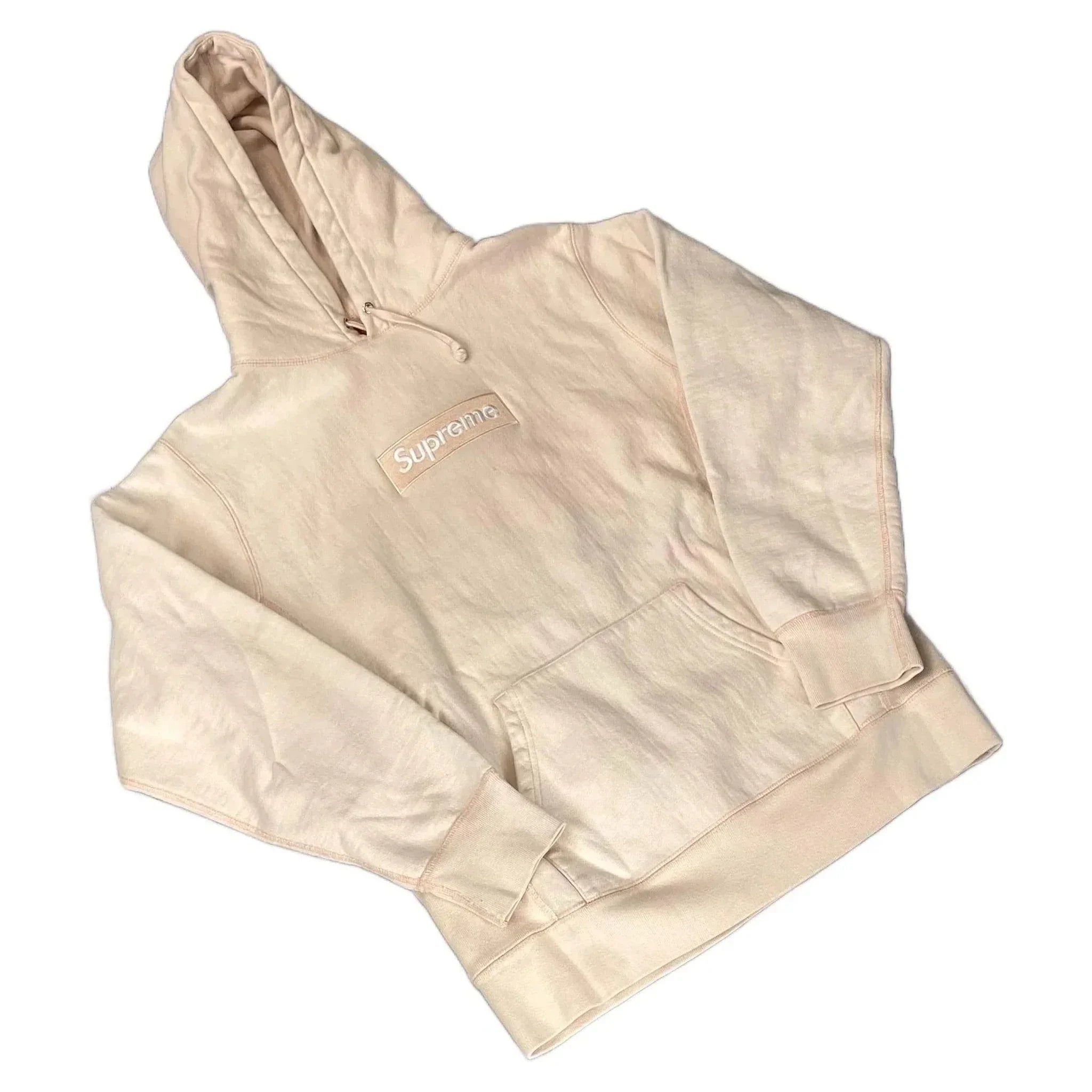 Peach Supreme Box Logo Hoodie - M | The Streetwear Studio