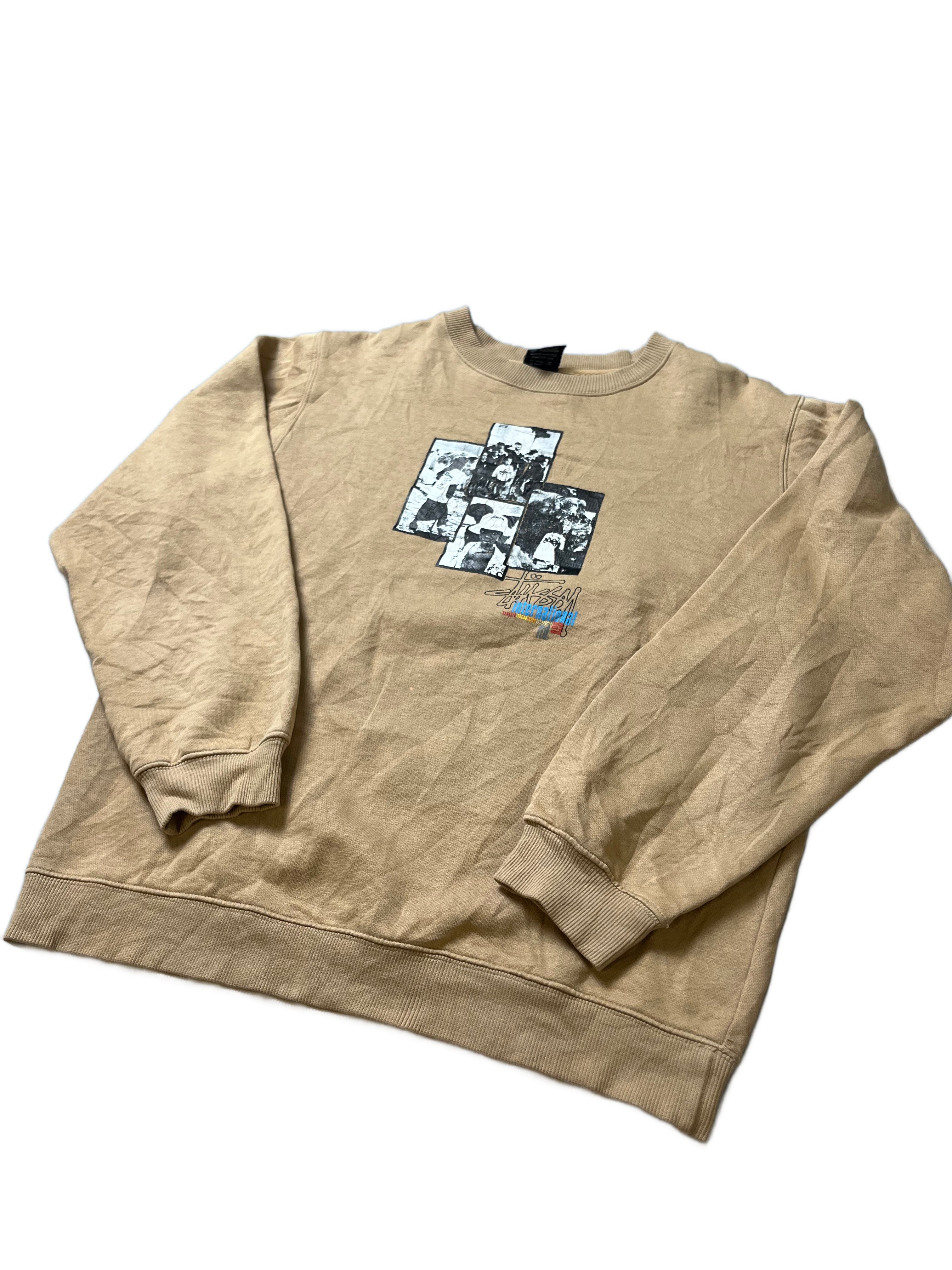 Beige Stussy Sweatshirt - S