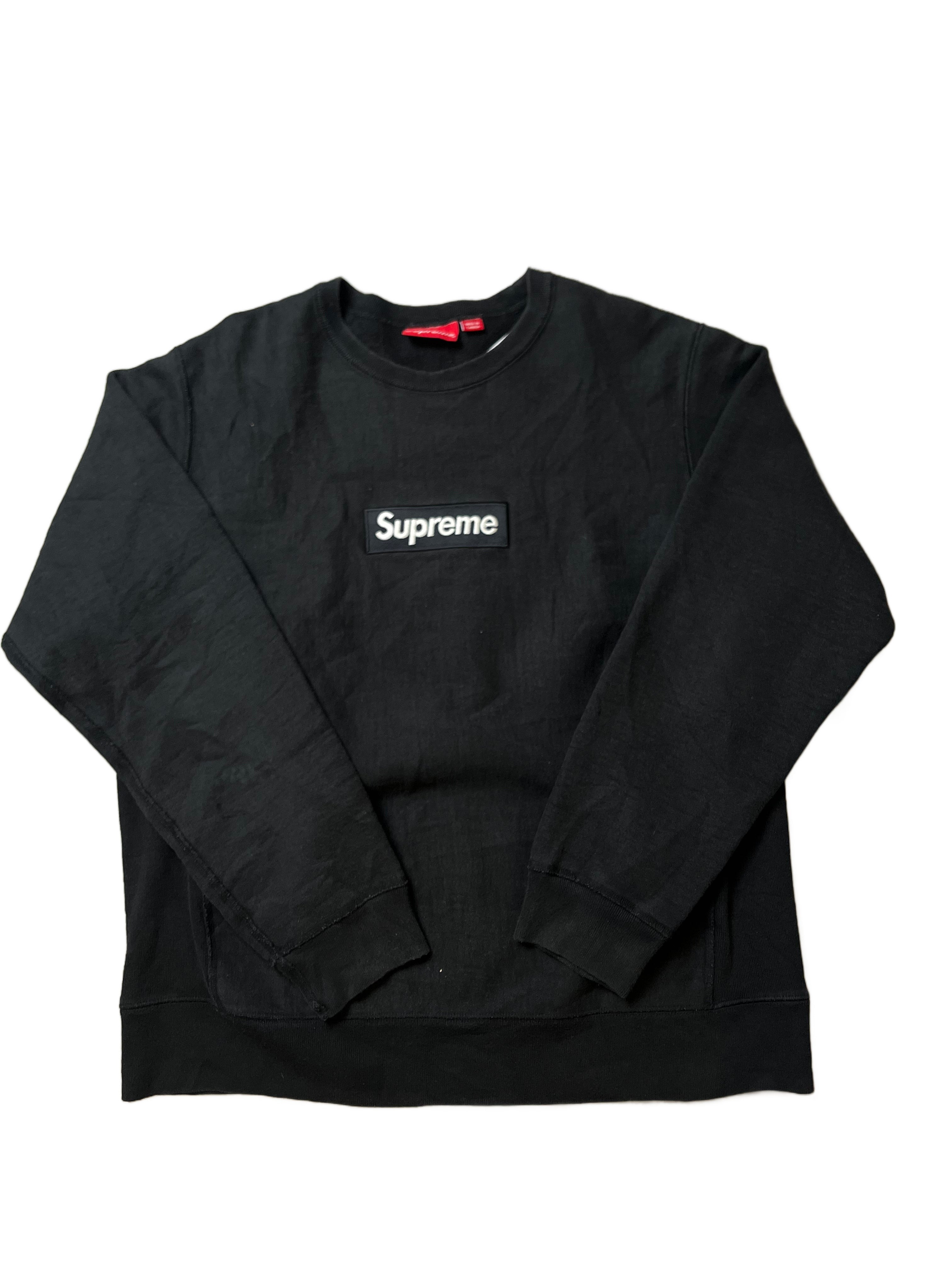 Black Supreme Box Logo Sweatshirt - L