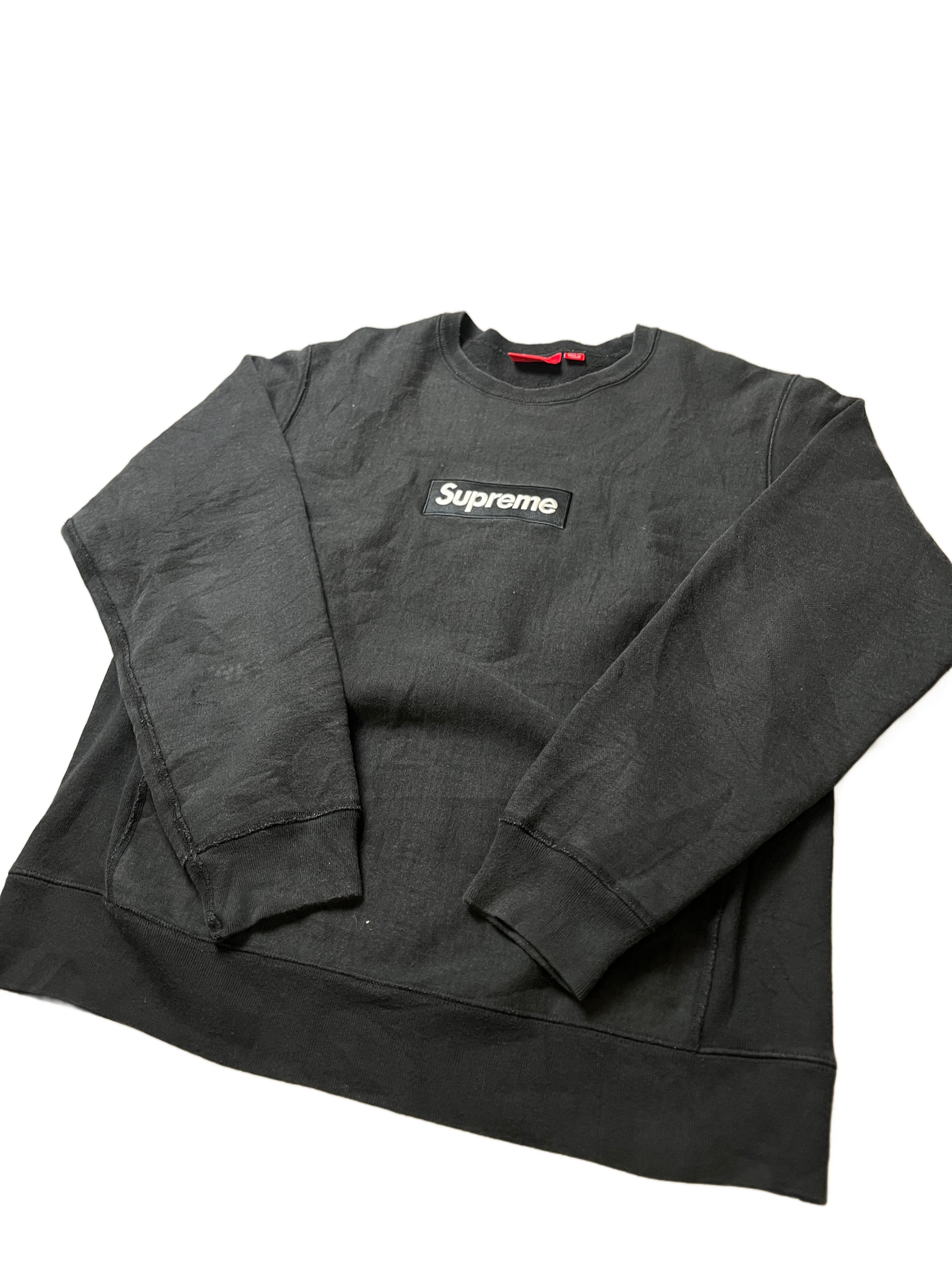 Black Supreme Box Logo Sweatshirt - L