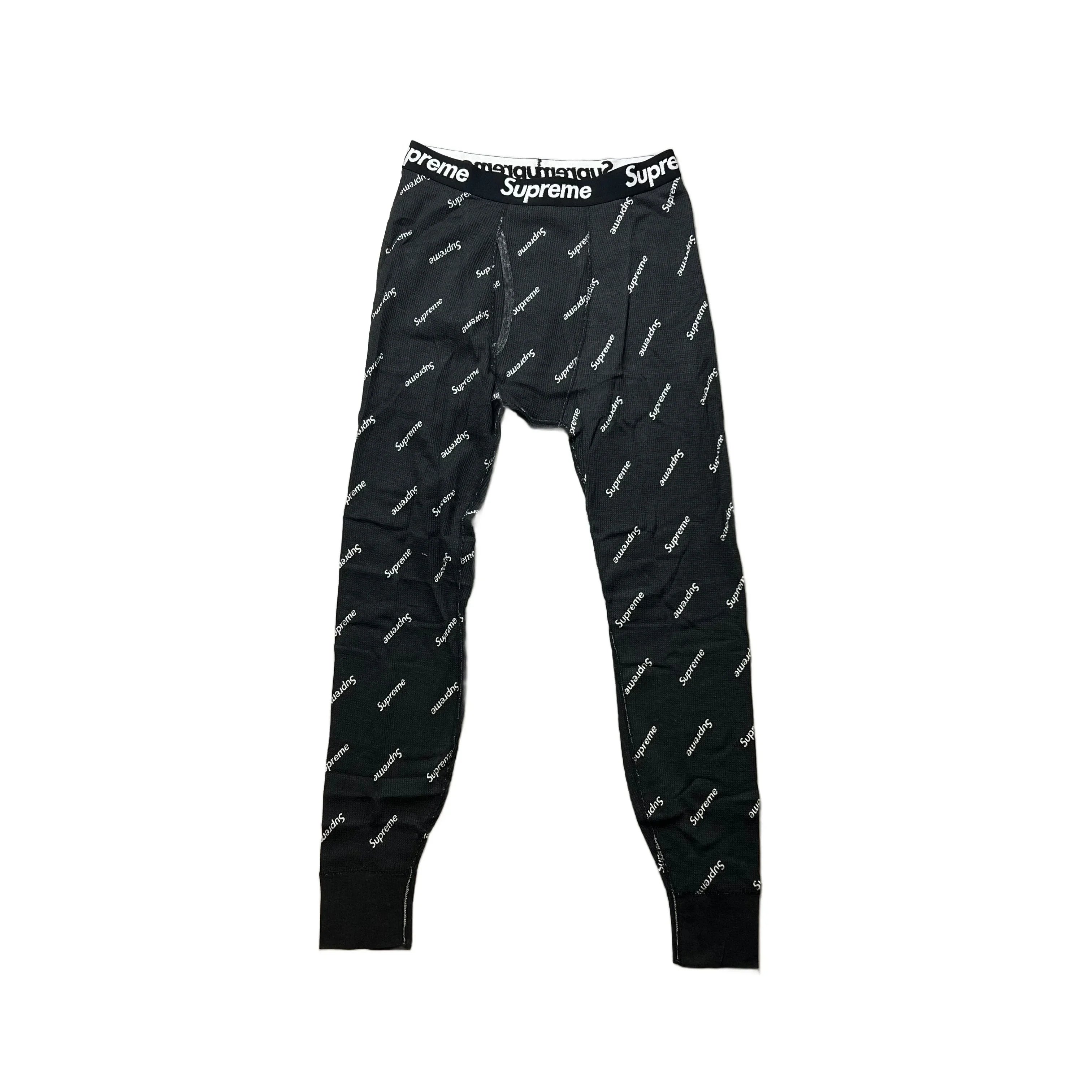 Brand New Black Supreme Waffle Bottoms - M