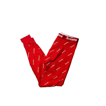 Brand New Red Supreme Waffle Bottoms - L