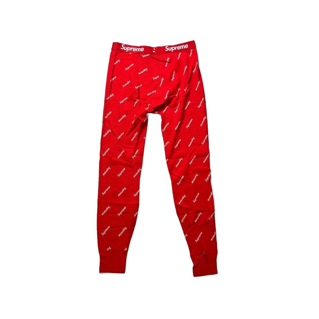 Brand New Red Supreme Waffle Bottoms - L