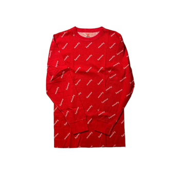 Brand New Red Supreme Waffle Long Sleeve Tee - L