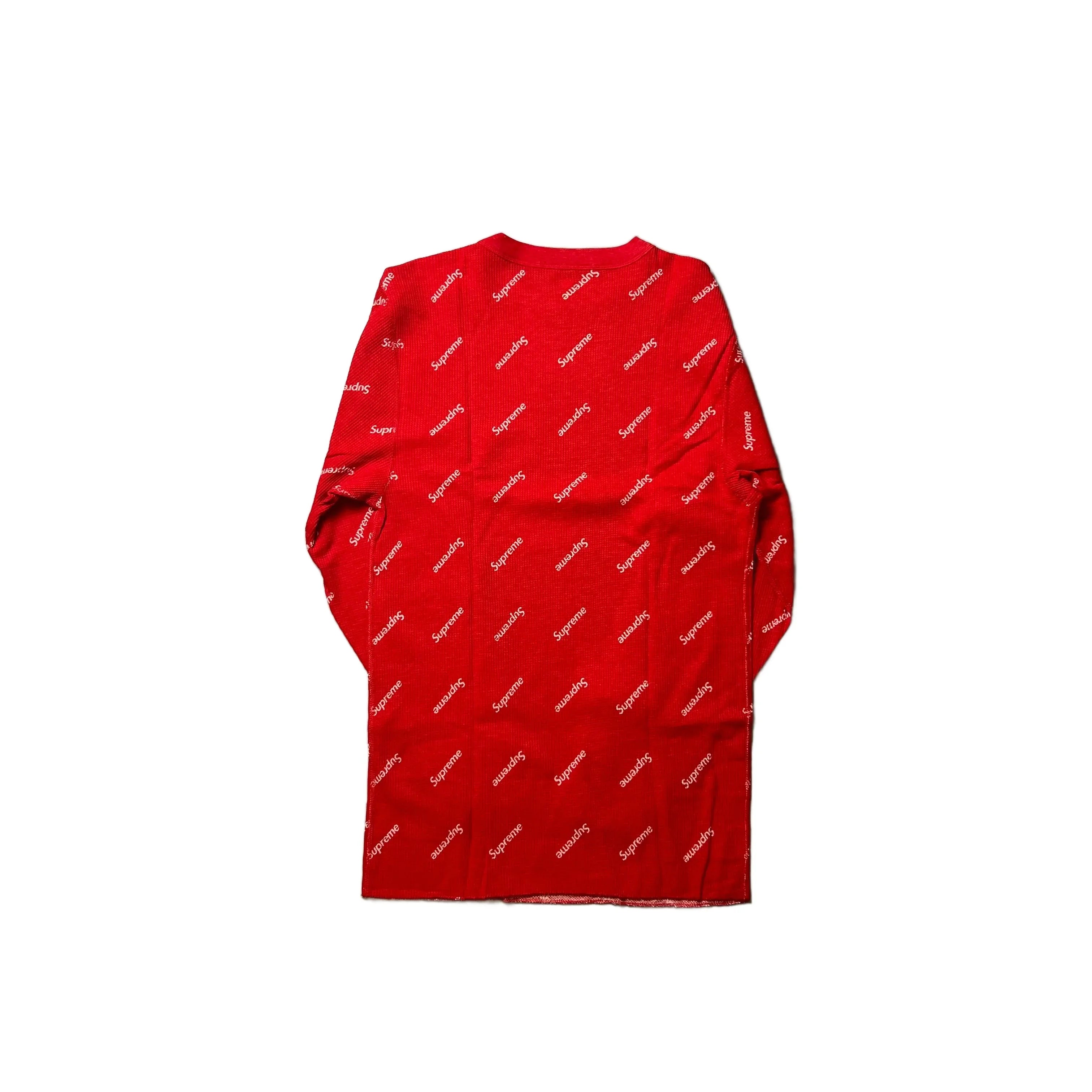 Brand New Red Supreme Waffle Long Sleeve Tee - L