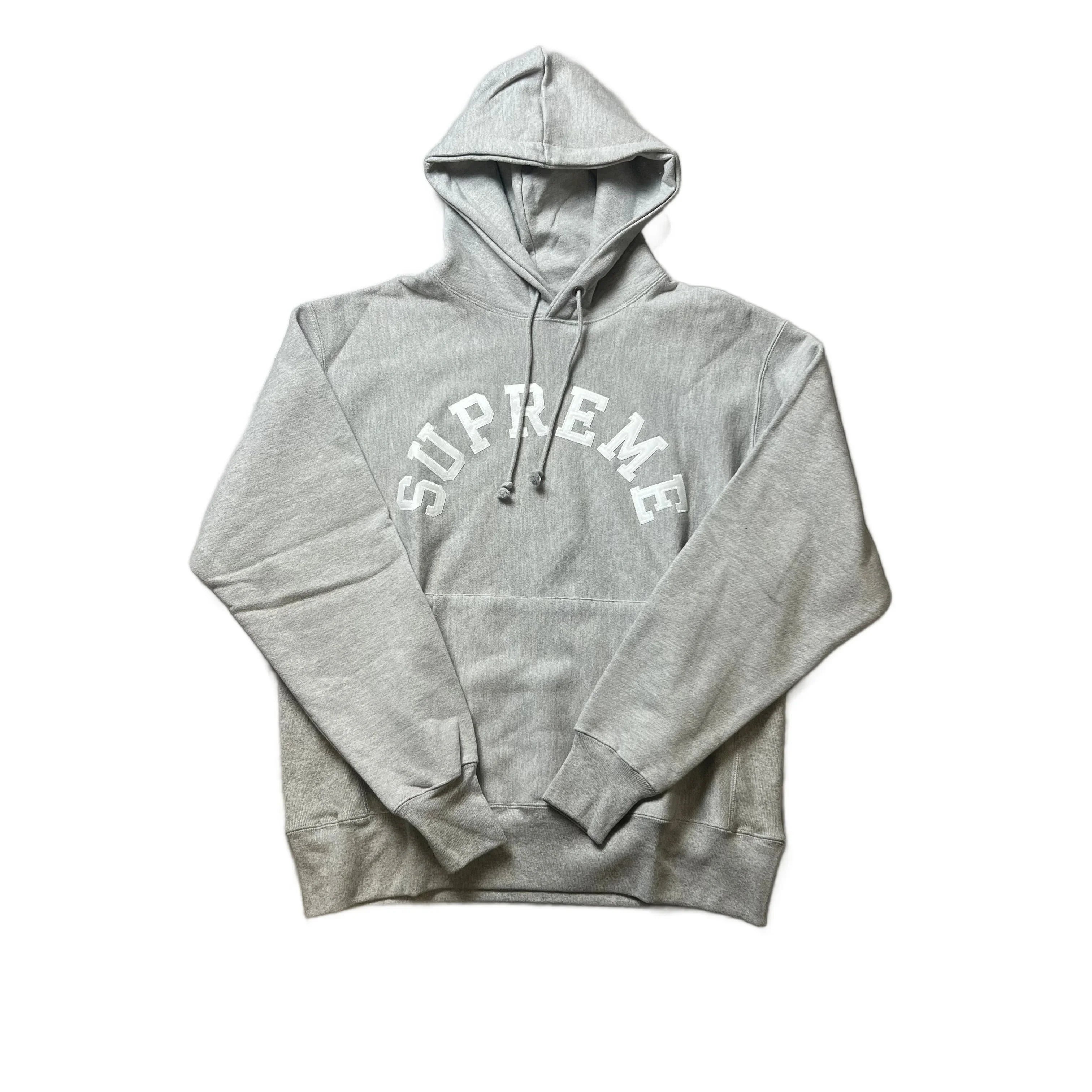 Brand New Grey Supreme x Champion Hoodie - L