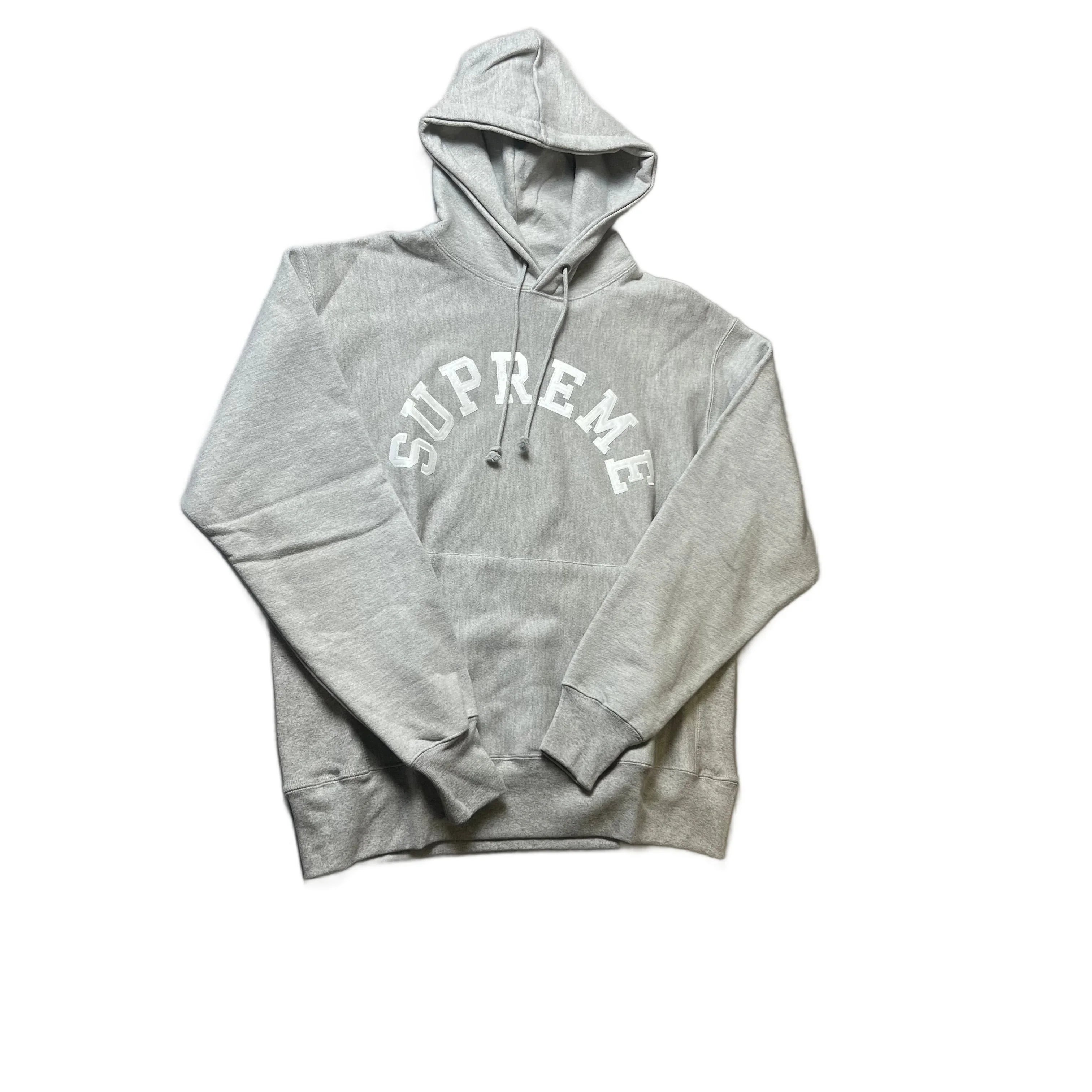 Brand New Grey Supreme x Champion Hoodie - L