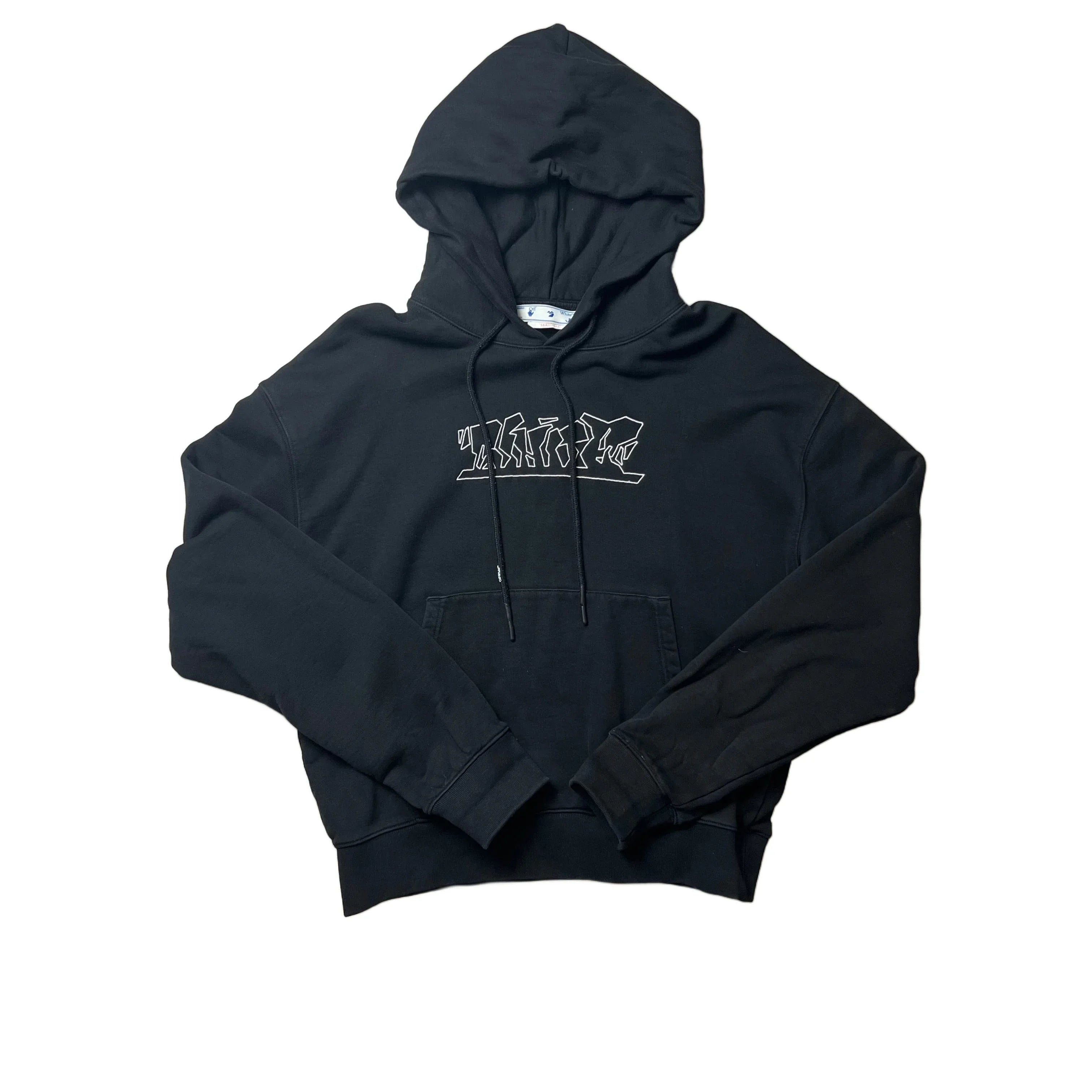 Black Off-White Hoodie - L