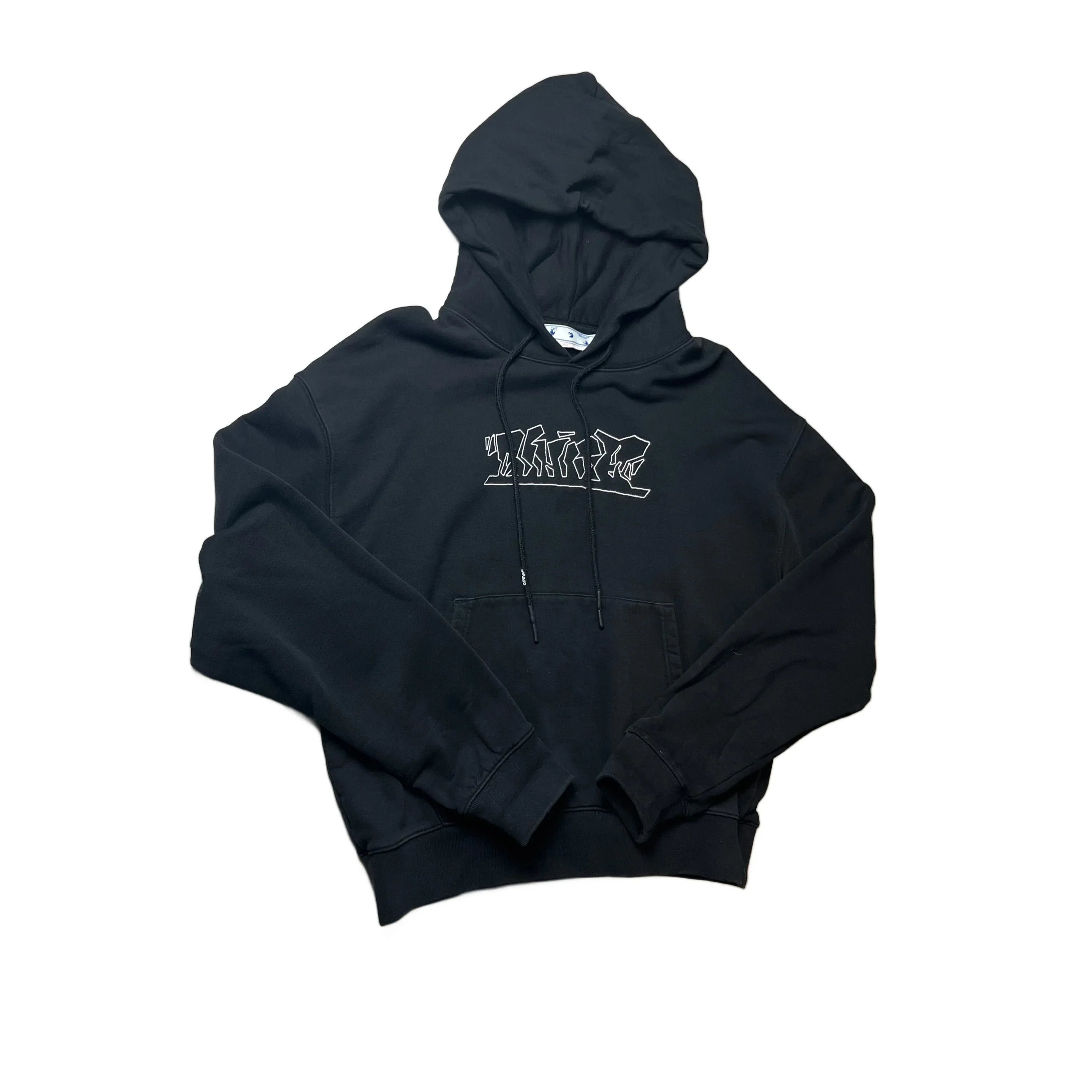Black Off-White Hoodie - L