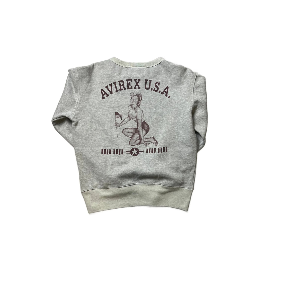 Grey Avirex Sweatshirt - L