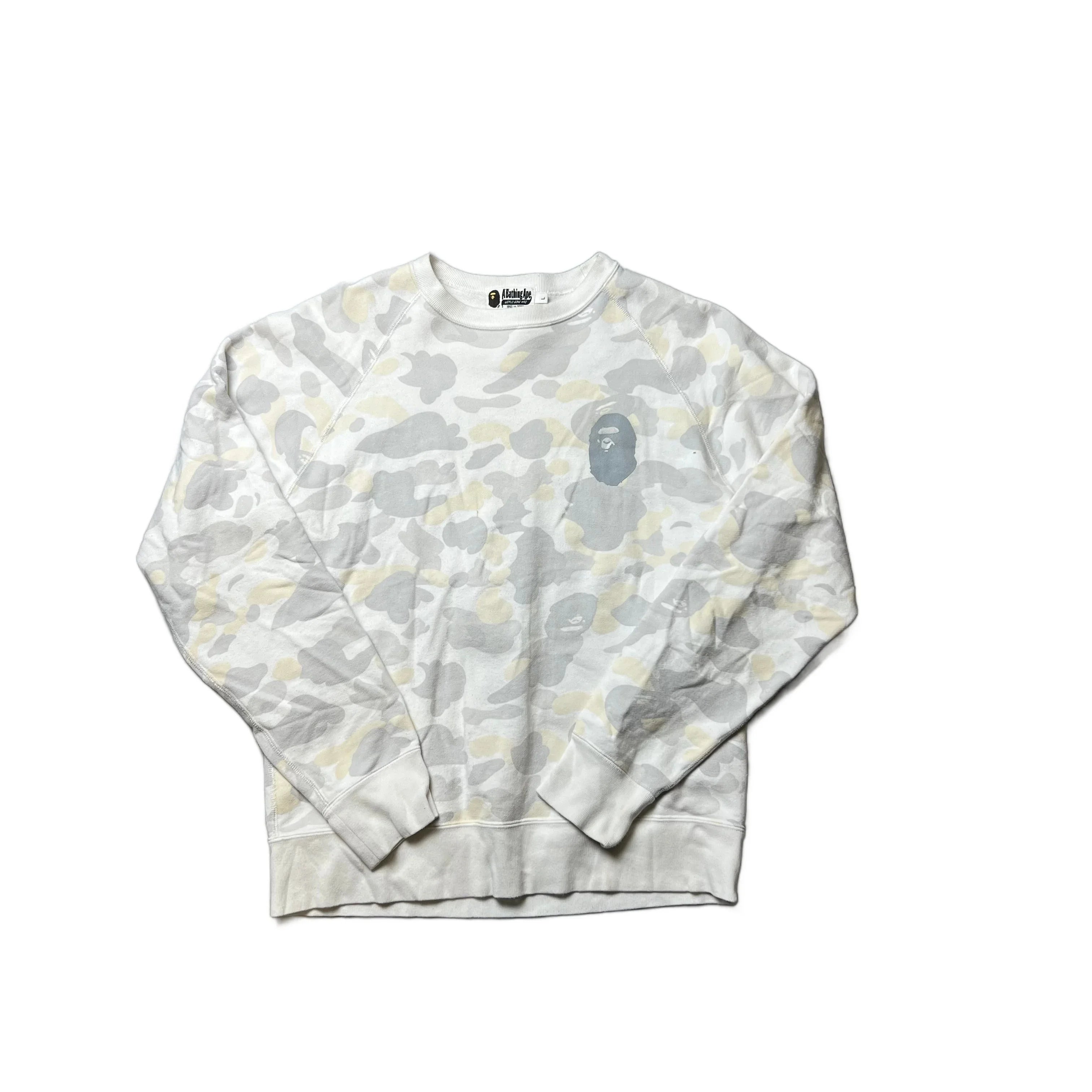 White A Bathing Ape (BAPE) Sweatshirt - L