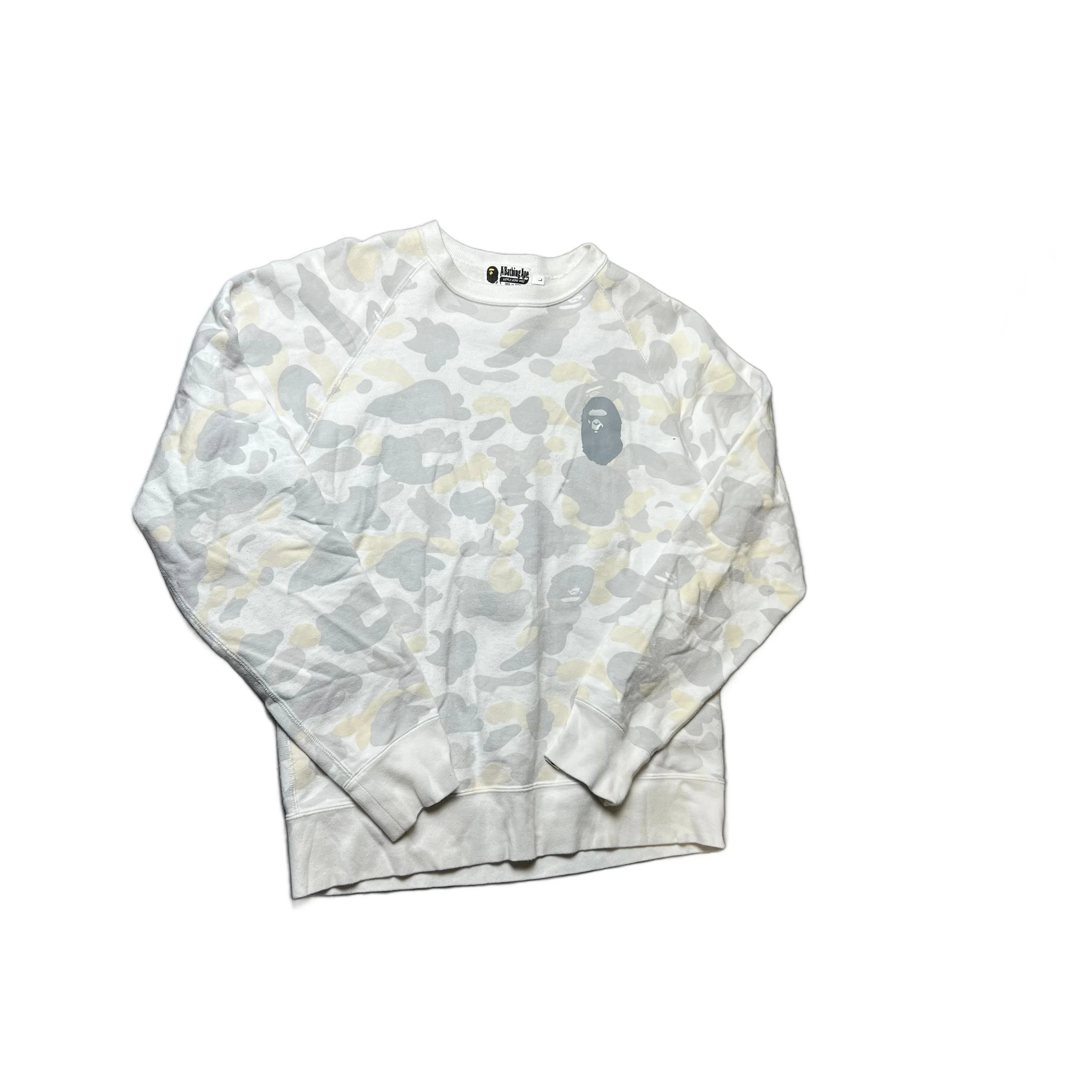 White A Bathing Ape (BAPE) Sweatshirt - L