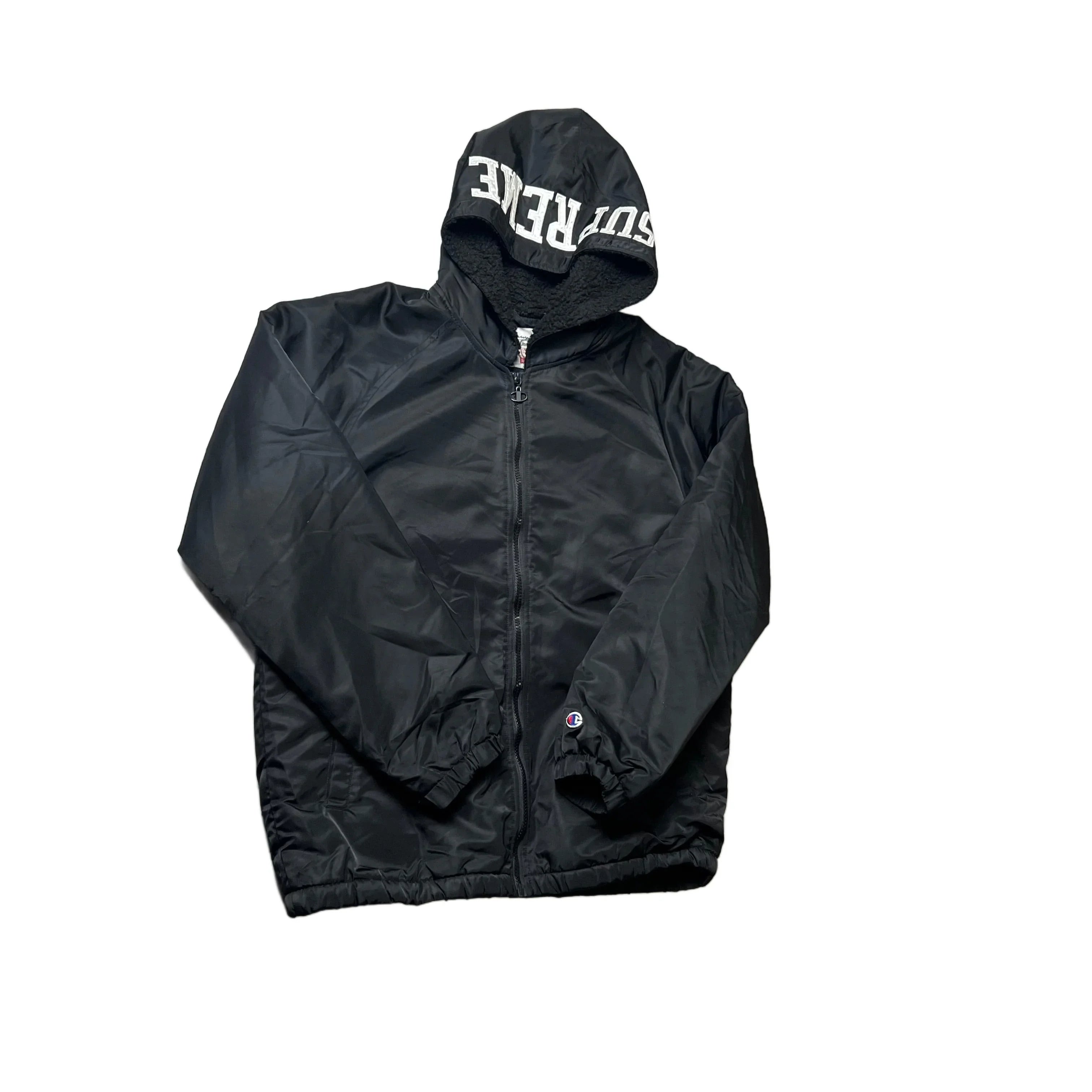Black Supreme x Champion Jacket - L