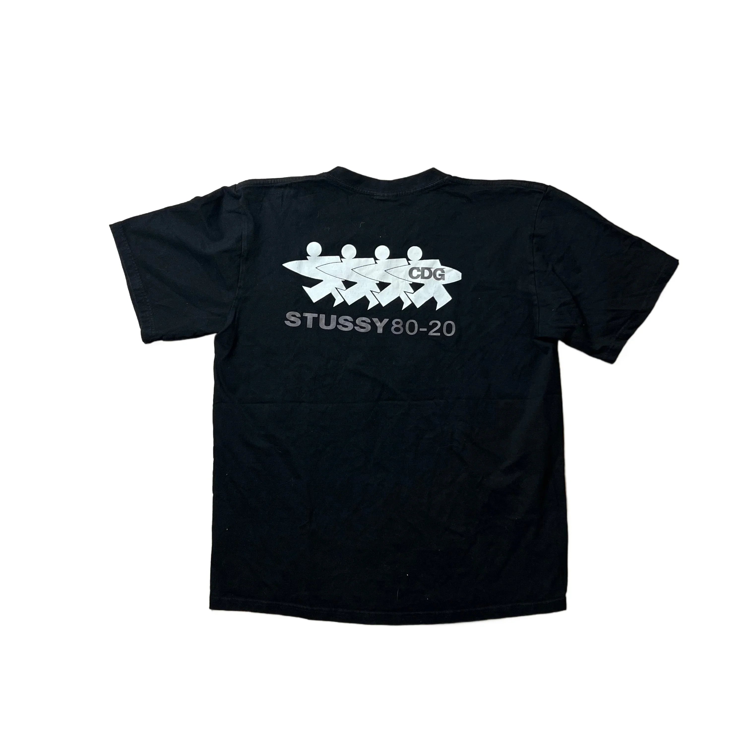 Black Stussy x Comme Des Garcons (CDG) Tee - XL