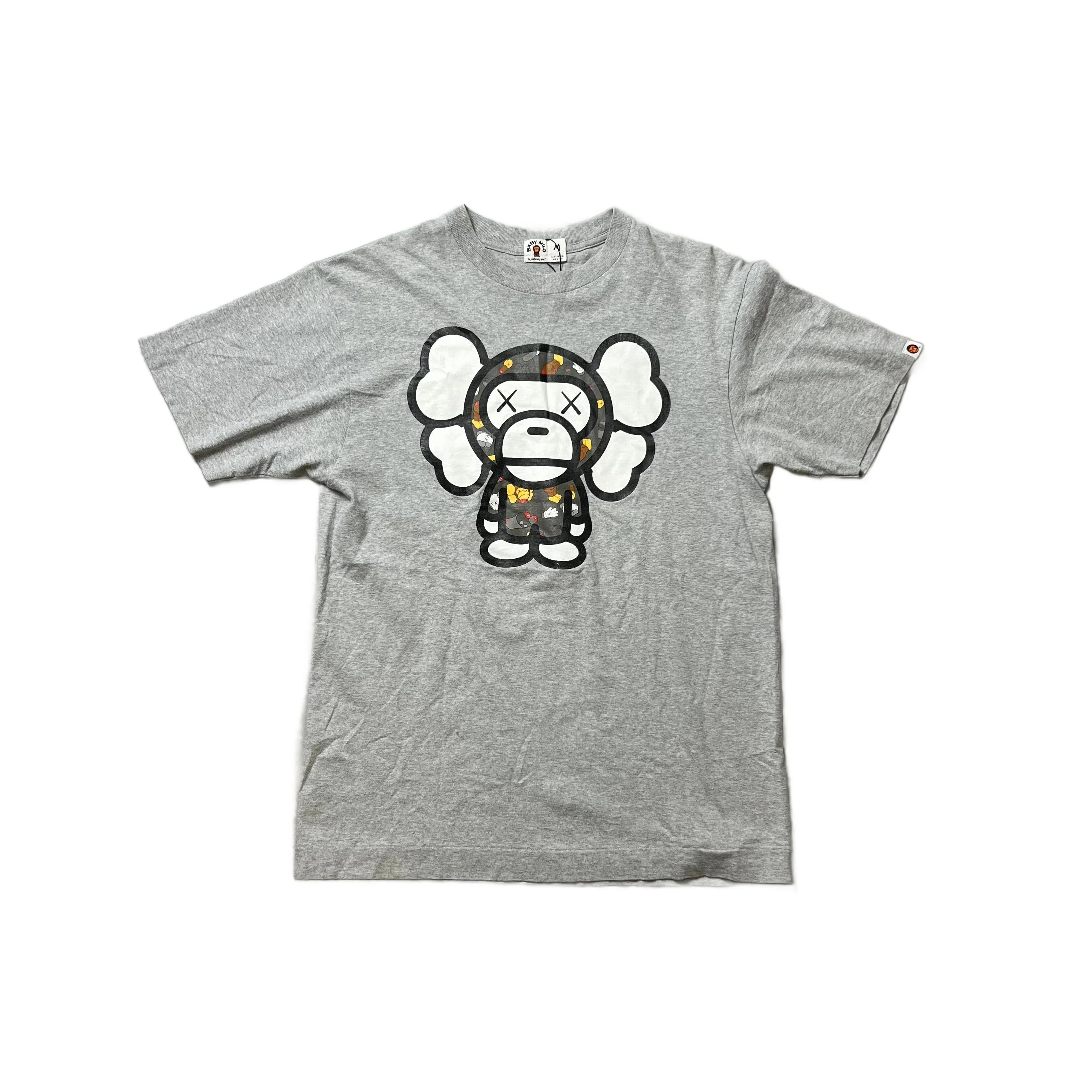 Grey A Bathing Ape (BAPE) x KAWS Tee - M