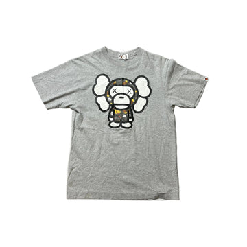Grey A Bathing Ape (BAPE) x KAWS Tee - M