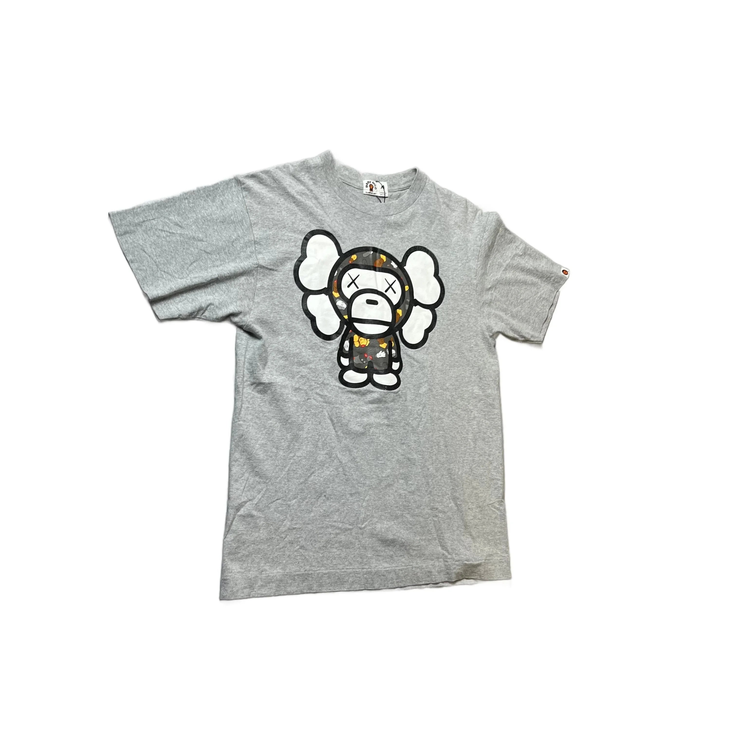 Grey A Bathing Ape (BAPE) x KAWS Tee - M