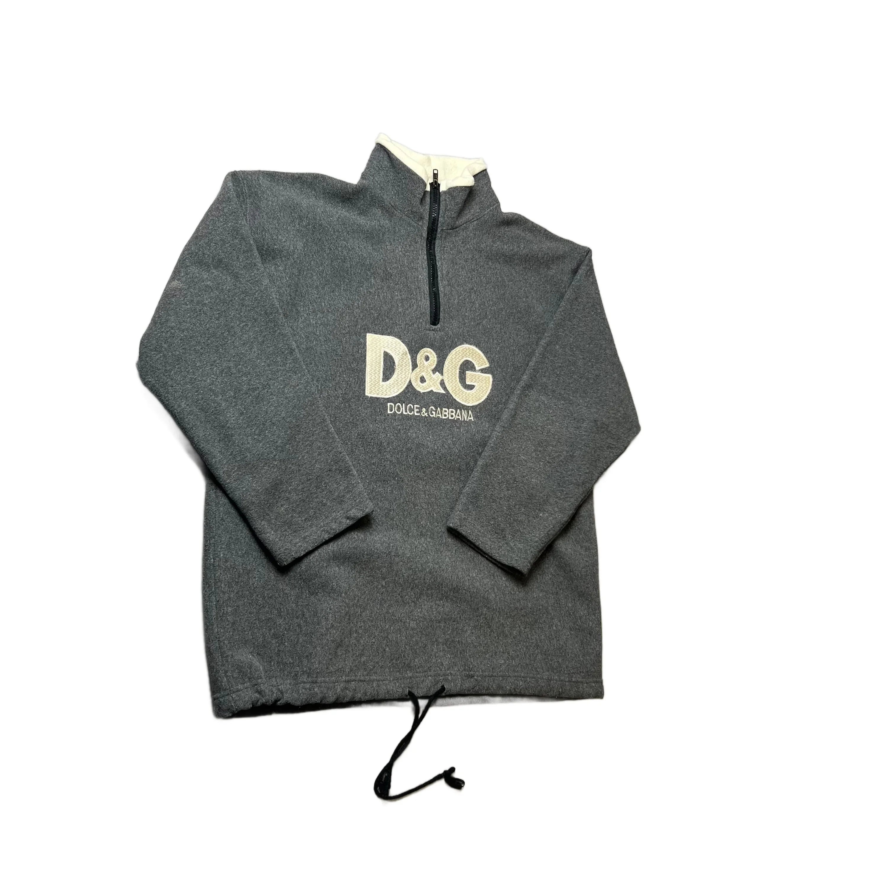 Vintage Grey Dolce & Gabbana 1/4 Zip Fleece - L