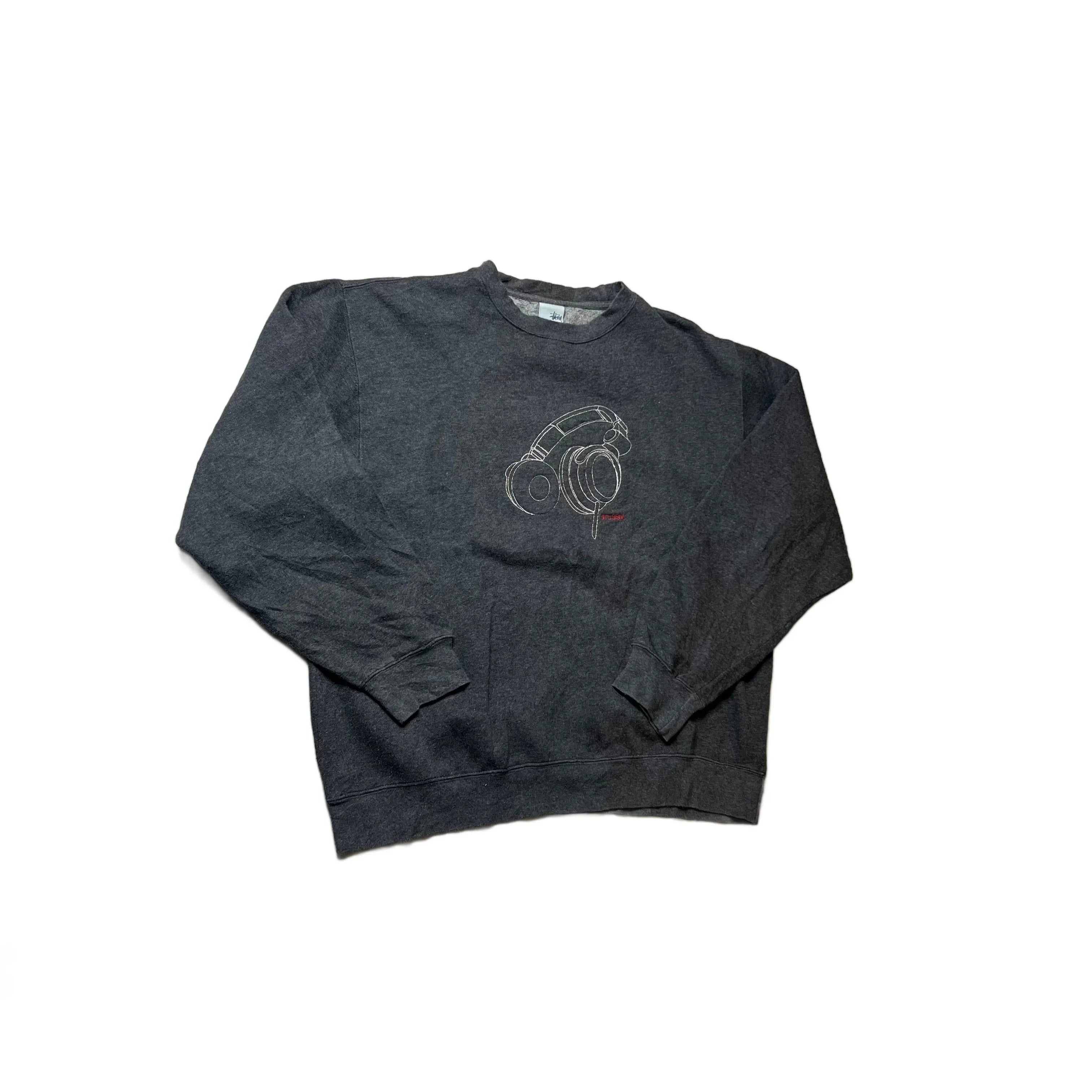 Grey Stussy Sweatshirt - L