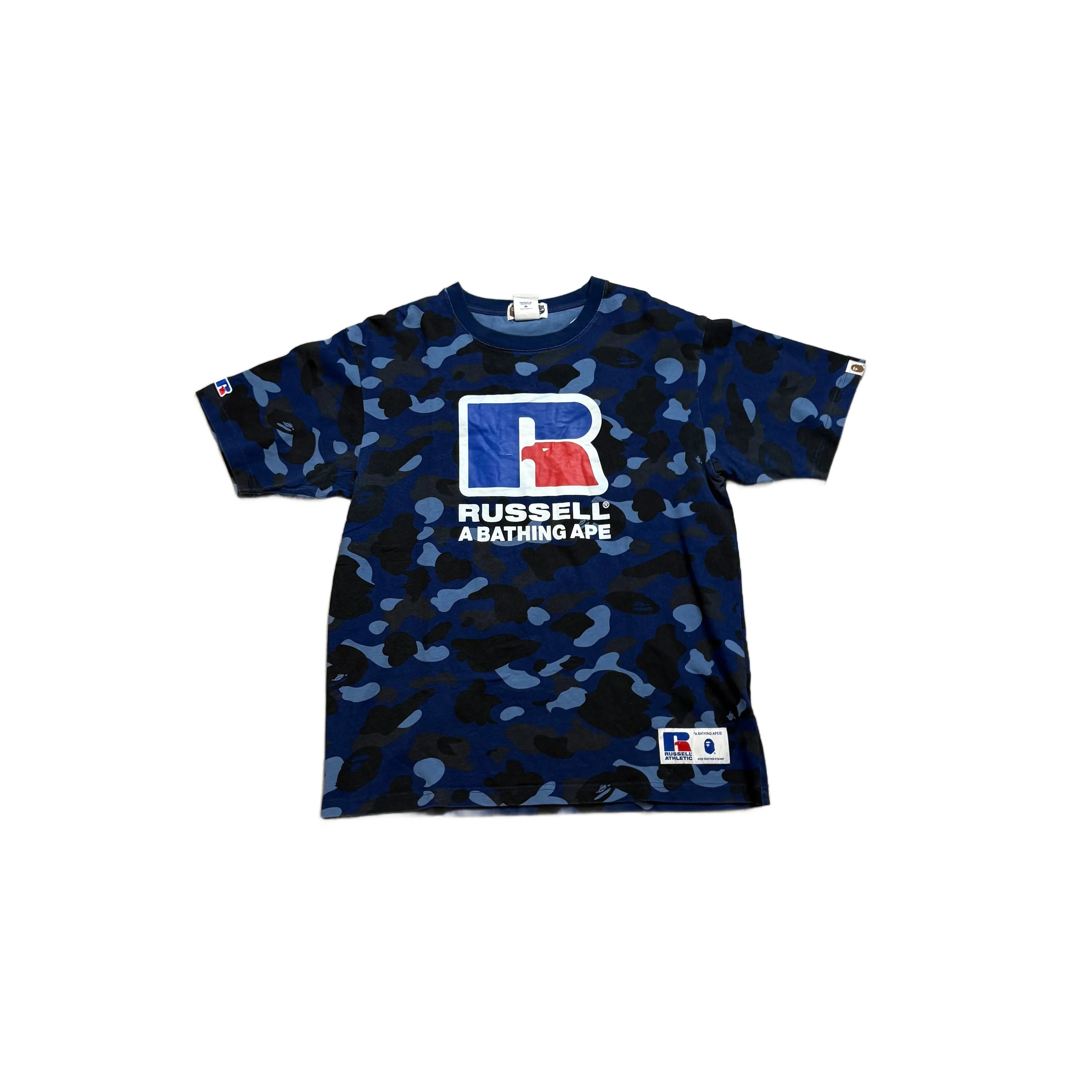 Blue A Bathing Ape (BAPE) x Russell Blanks Tee - XXL