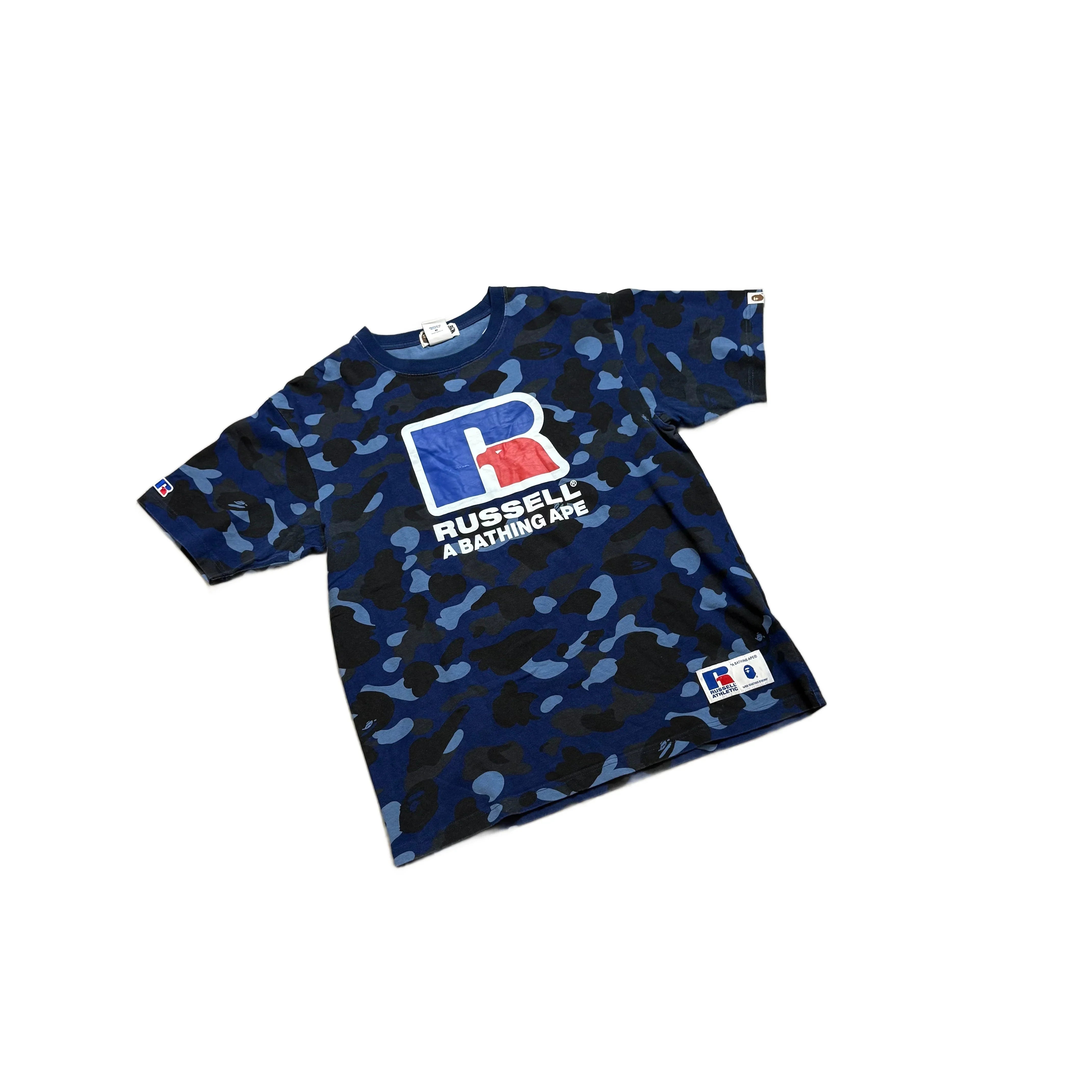 Blue A Bathing Ape (BAPE) x Russell Blanks Tee - XXL