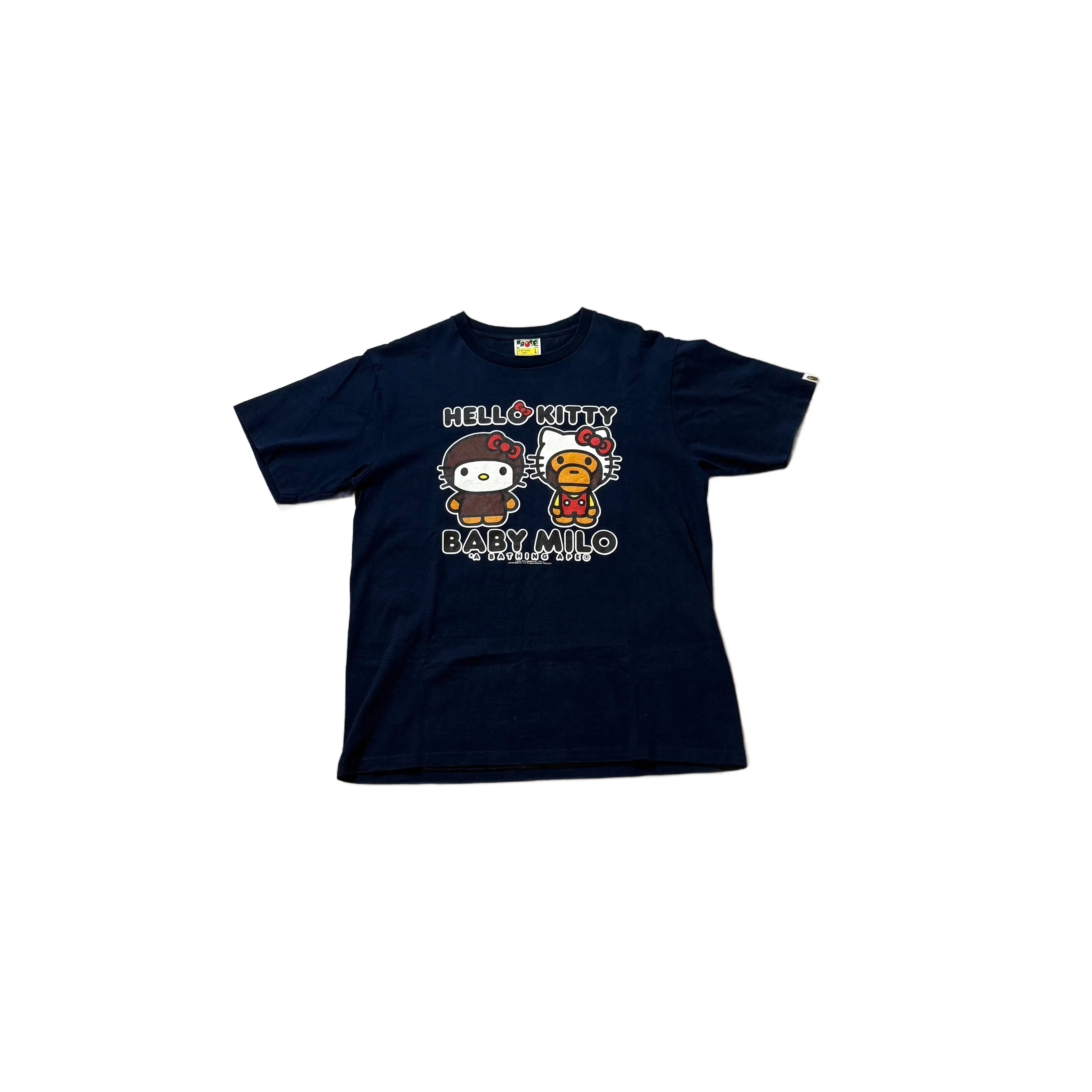 Navy Blue A Bathing Ape (BAPE) x Hello Kitty Tee - L