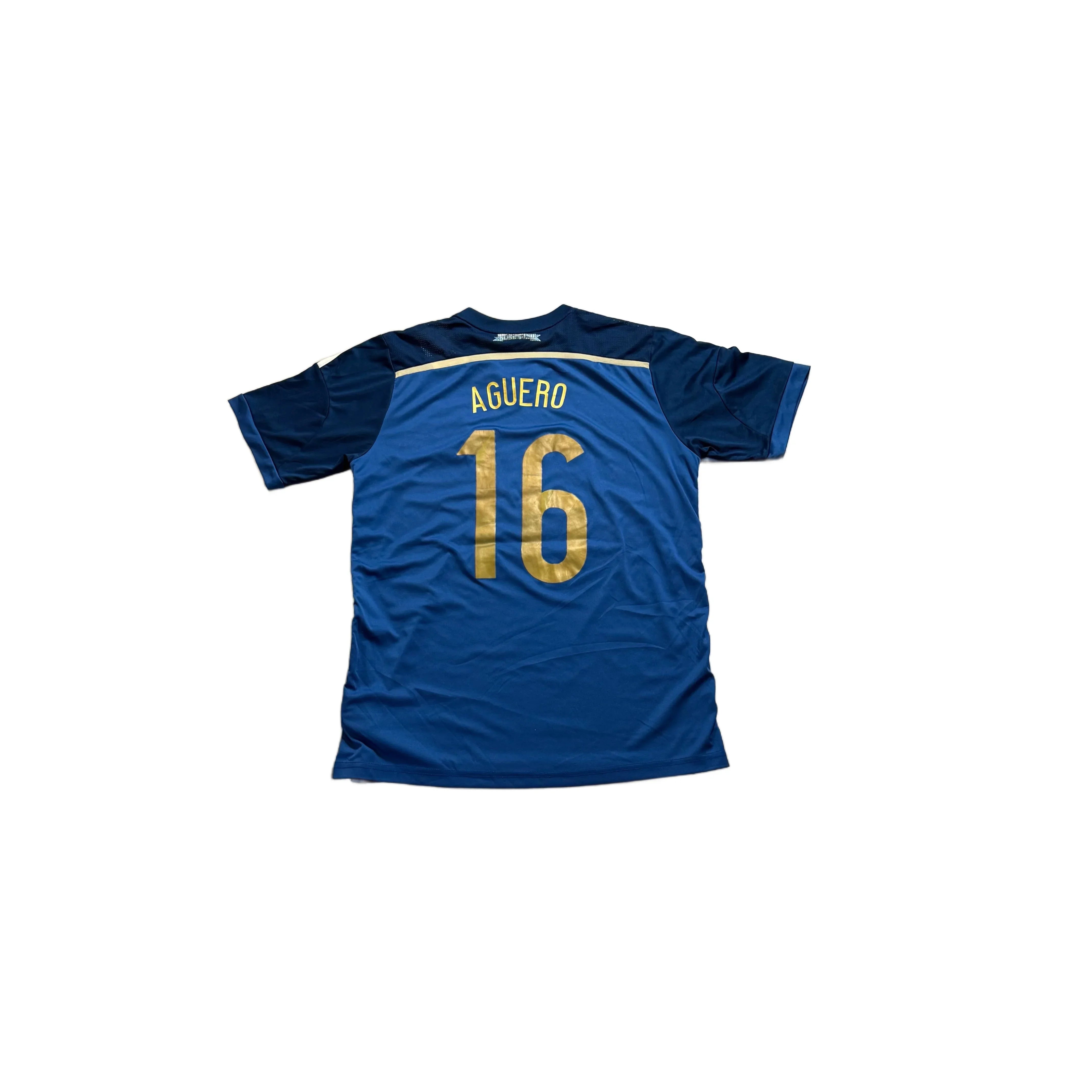 2014 Argentina Away 'Aguero' Shirt - L