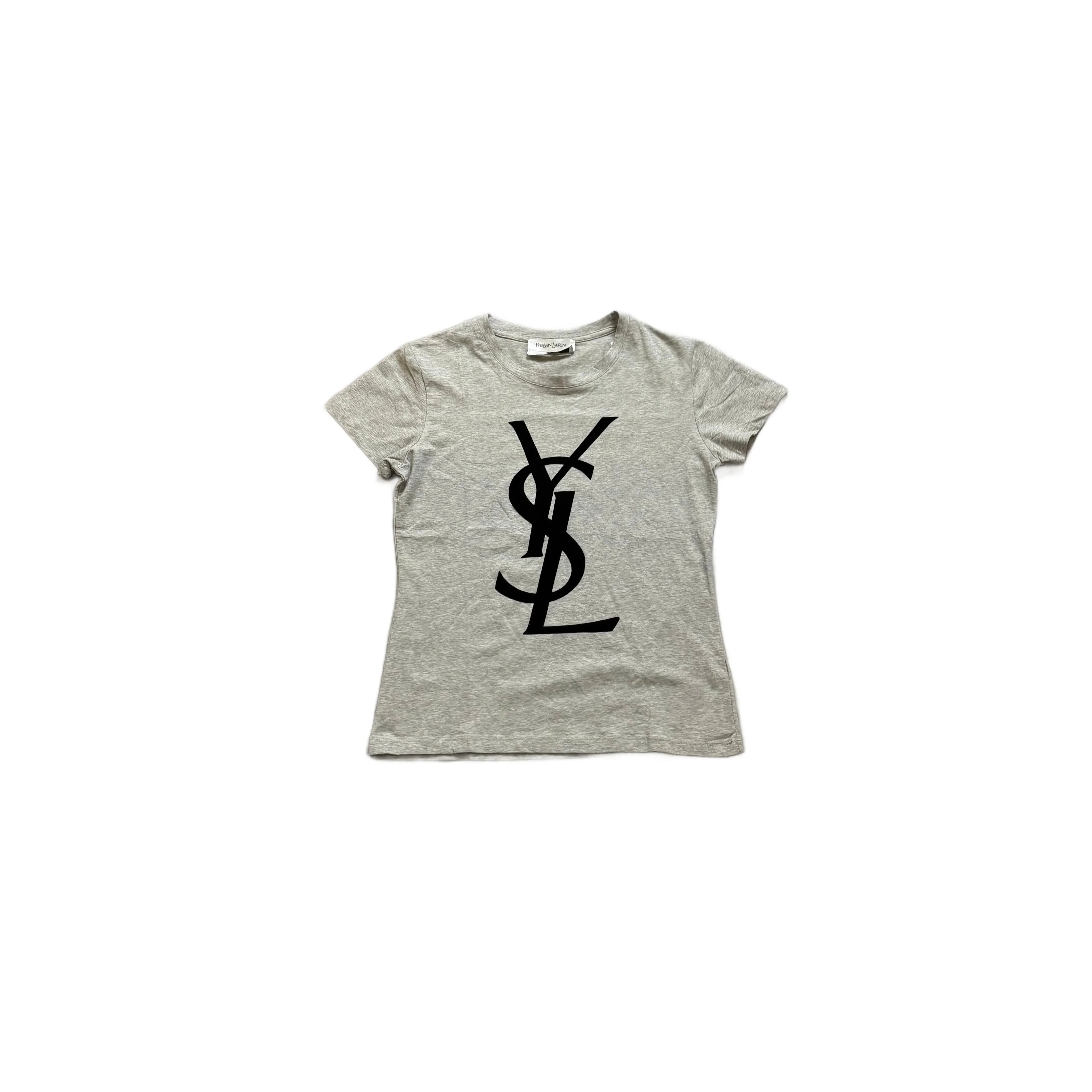 Vintage Grey Yves Saint Laurent (YSL) Tee - XS