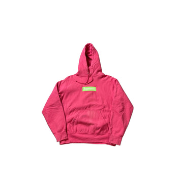 Pink Supreme Box Logo Hoodie - M