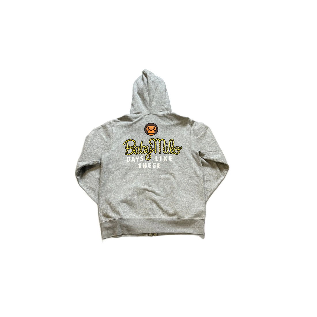 Grey A Bathing Ape (BAPE) Zip Up Hoodie - M