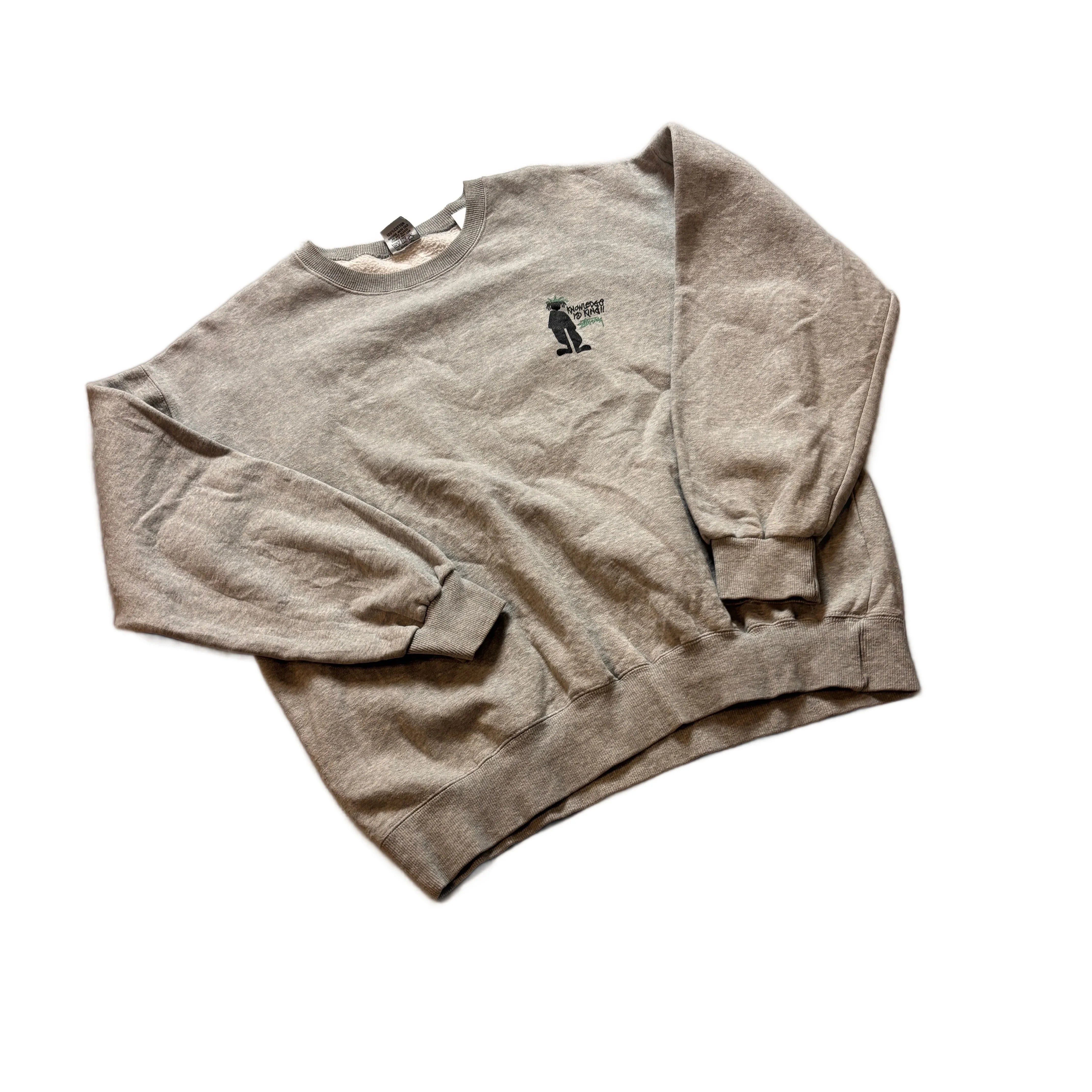 Grey Stussy Sweatshirt - L