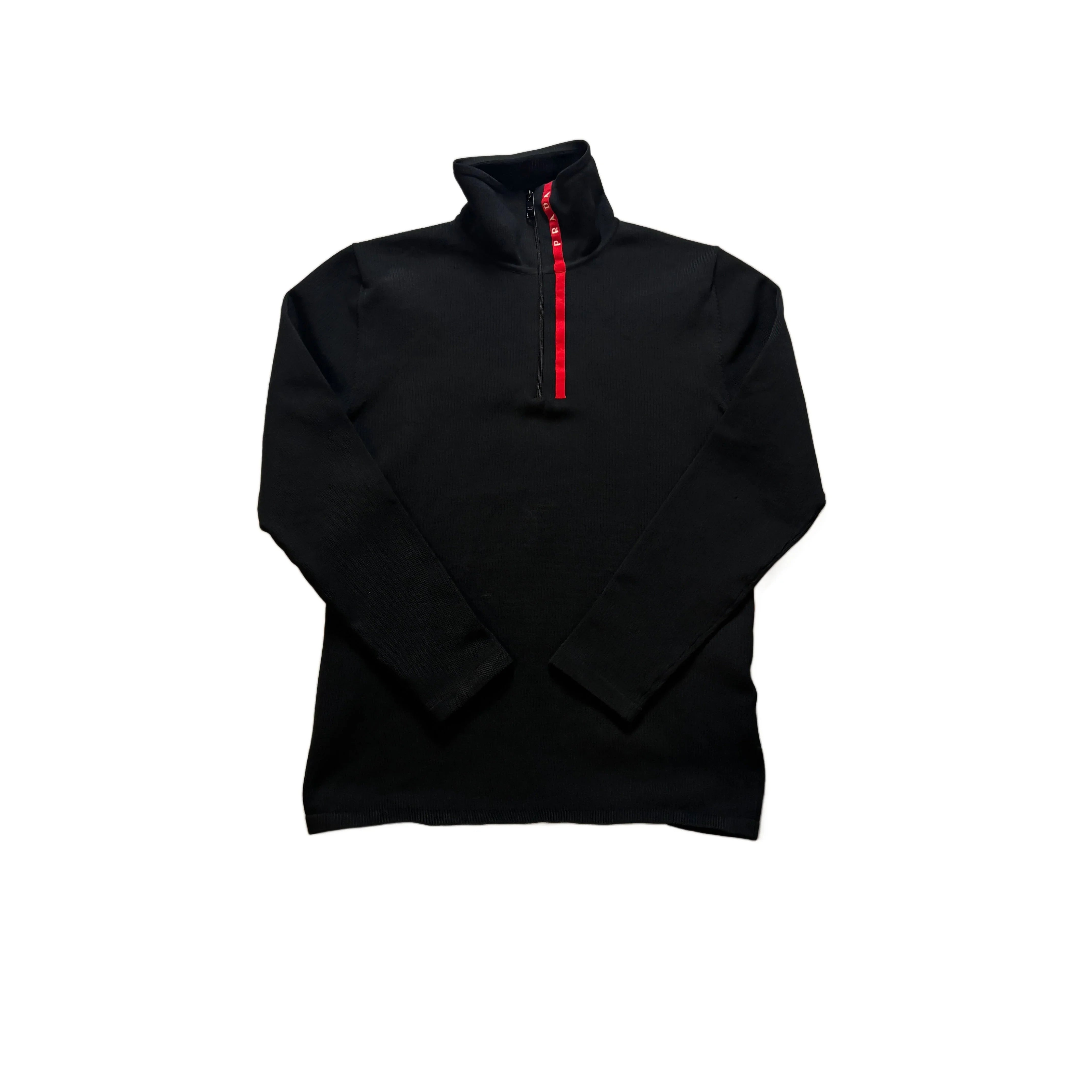 Black Prada 1/4 Zip Sweatshirt - S
