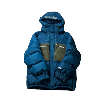 Brand New Blue Supreme Puffer Coat - L
