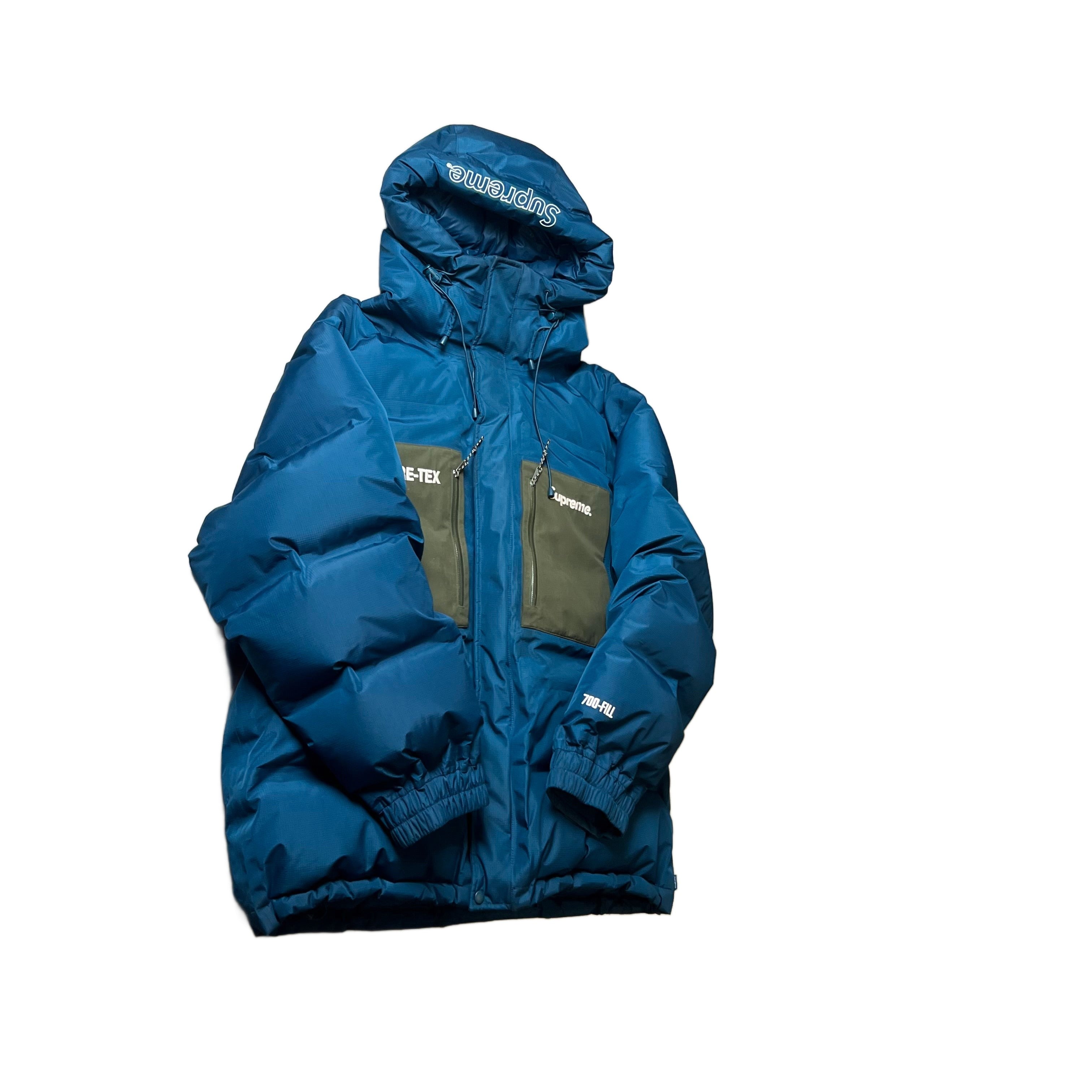 Brand New Blue Supreme Puffer Coat - L