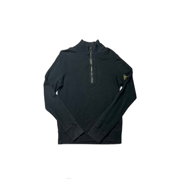Black Stone Island 1/4 Zip Sweatshirt - L